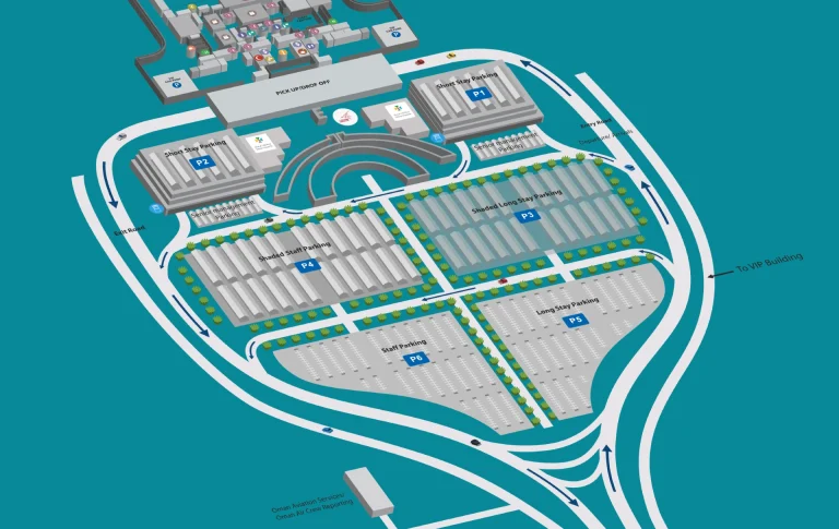 Muscat International Airport Parking Map 2025