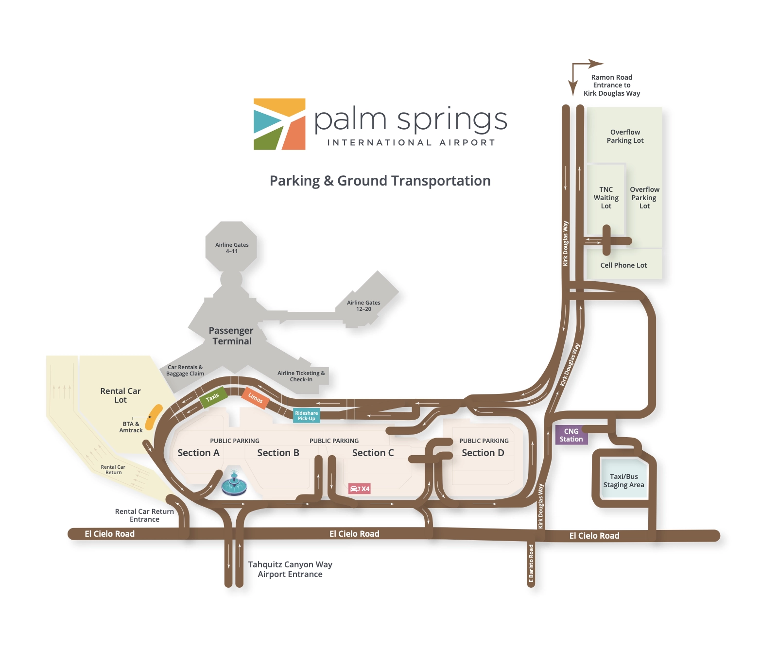Table of Contents Palm Springs International Airport Parking Map 2025