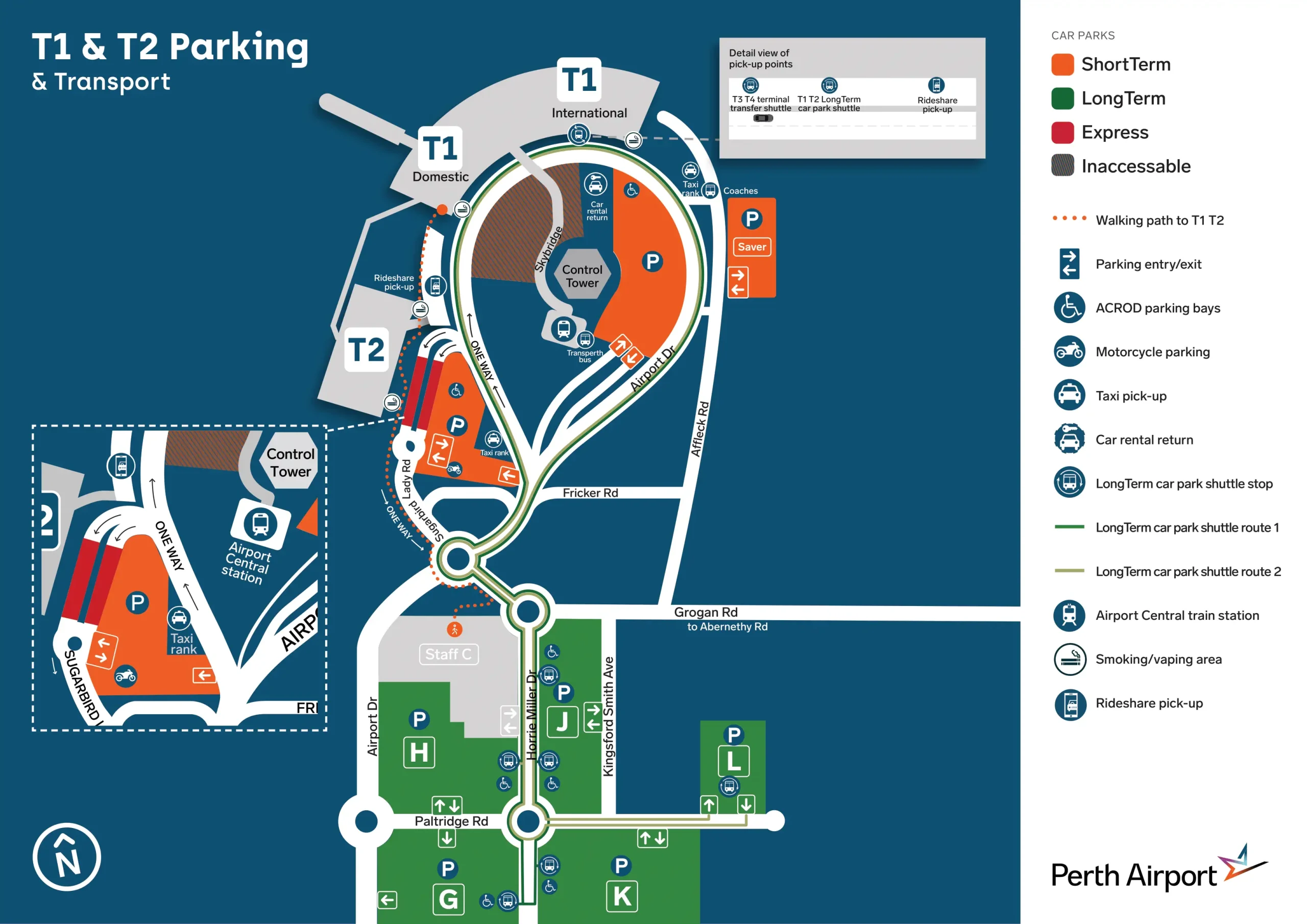 Table of Contents Perth International Airport T1 and T2 Parking Map 2025