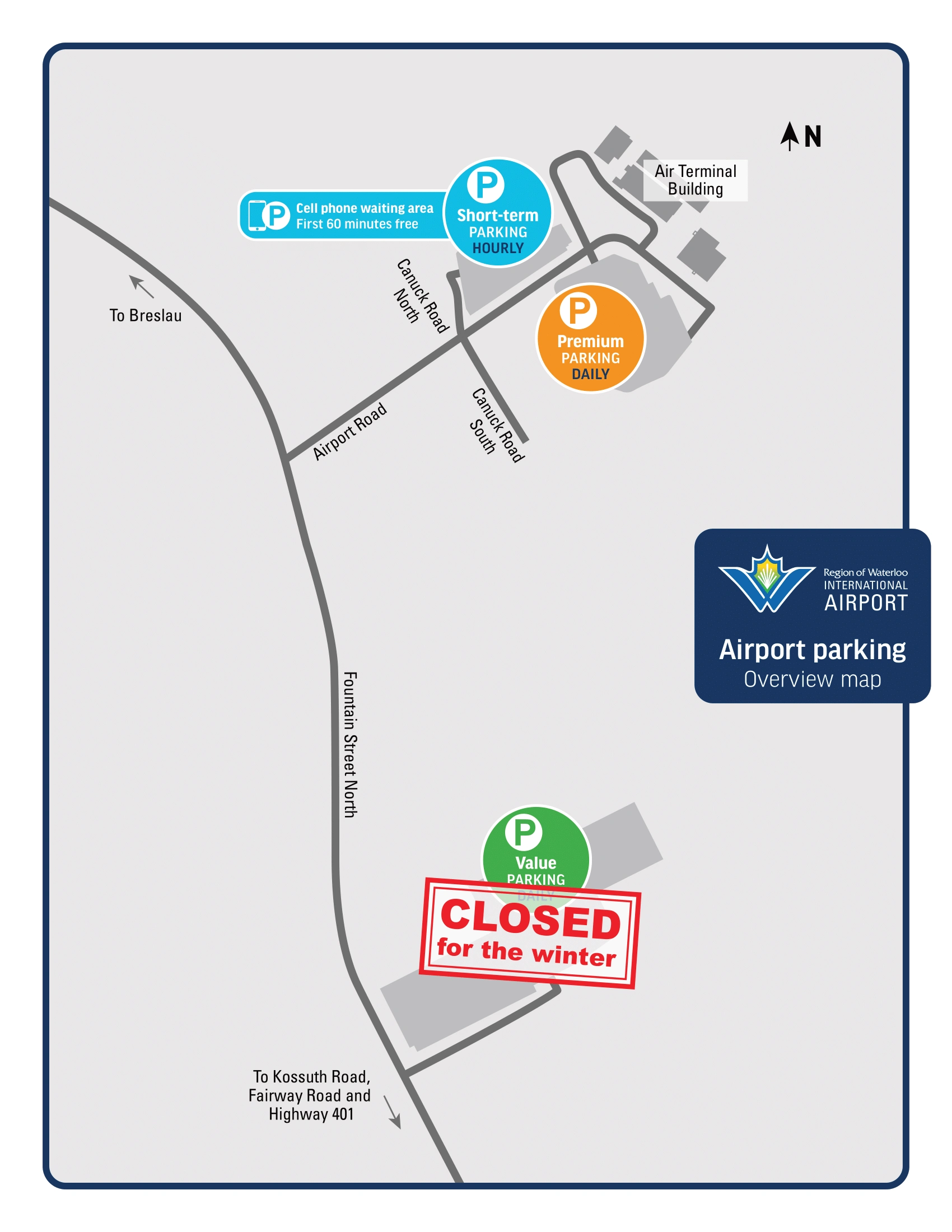 Table of Contents Region of Waterloo International Airport Parking Map 2025