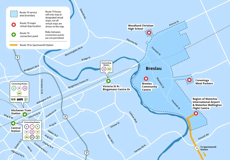 Region of Waterloo International Airport Route 78 Fountain Map 2025-2024
