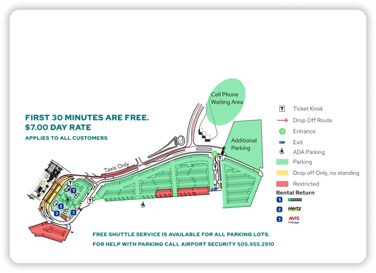 Santa Fe Municipal Airport Parking Map 2025