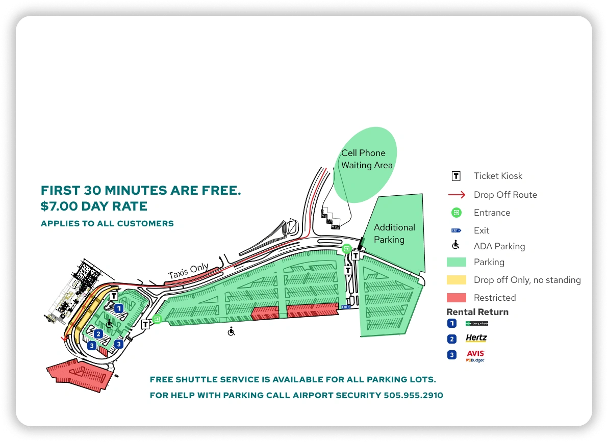 Table of Contents Santa Fe Municipal Airport Parking Map 2025