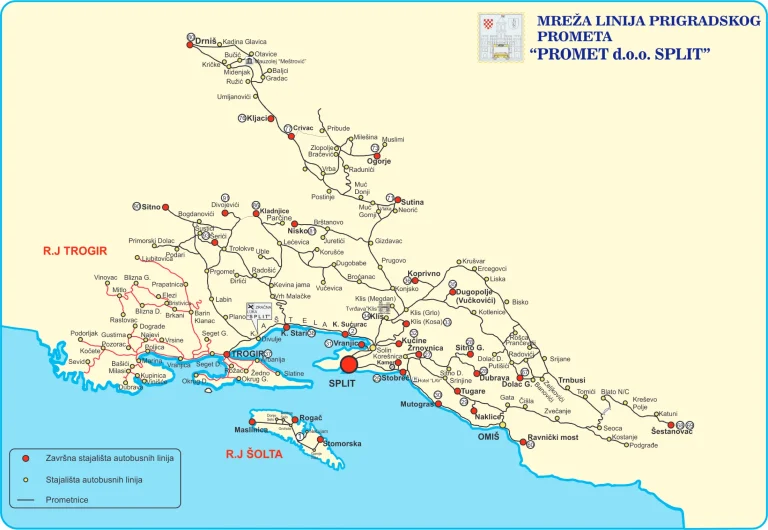 Split Airport Terminal Bus Route Map 2025