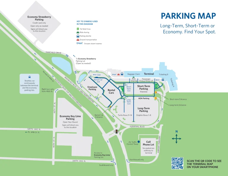 St Petersburg Clearwater International Airport Parking Map 2025-1