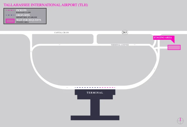 Tallahassee Regional Airport Lyft Staging Area Map 2025