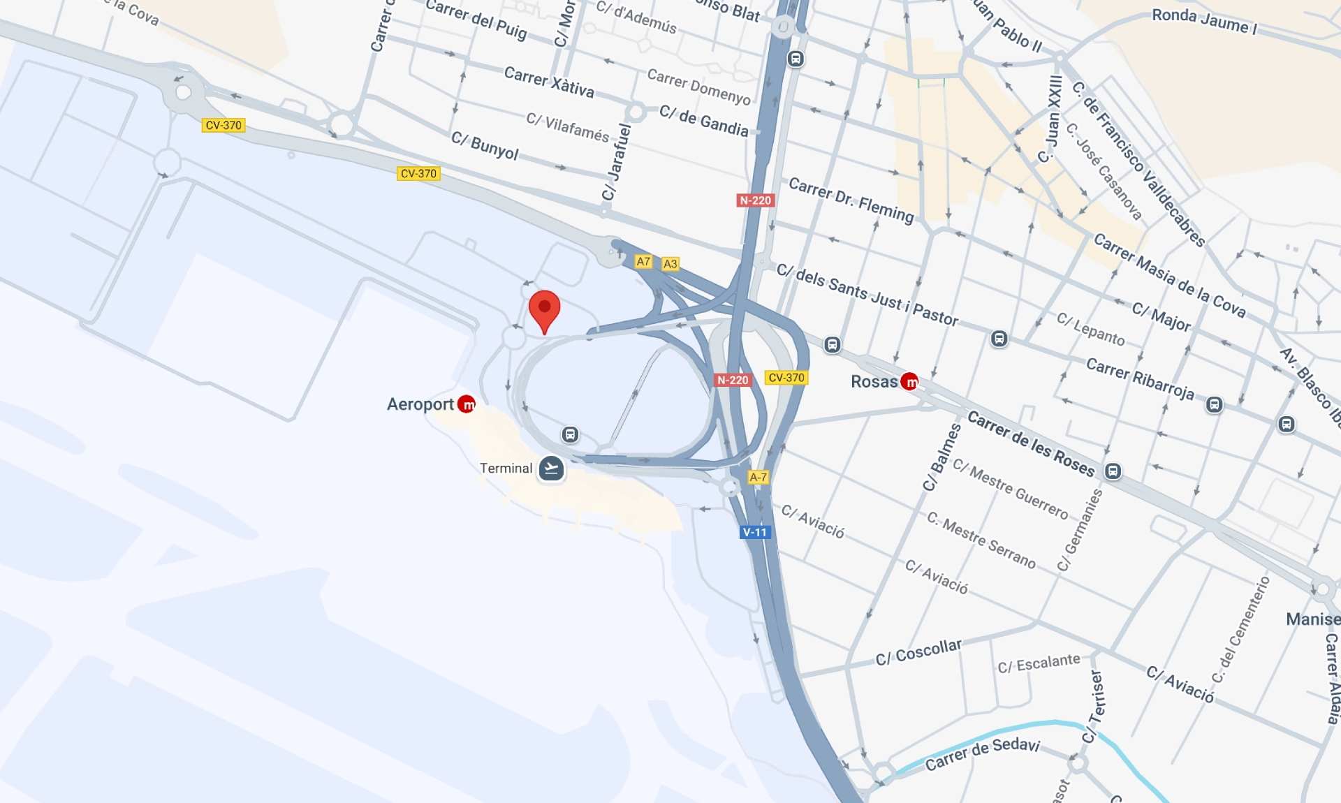 Valencia Airport Motorcycle Parking Map 2025