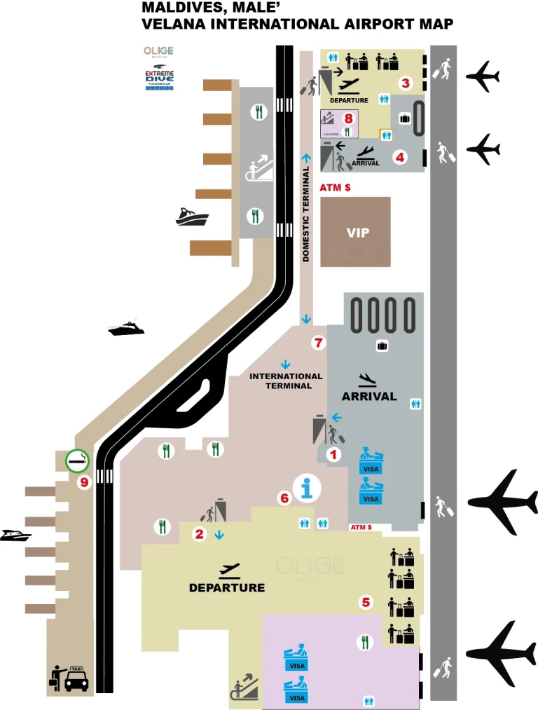Velana International Airport Ground Transportation Map 2025