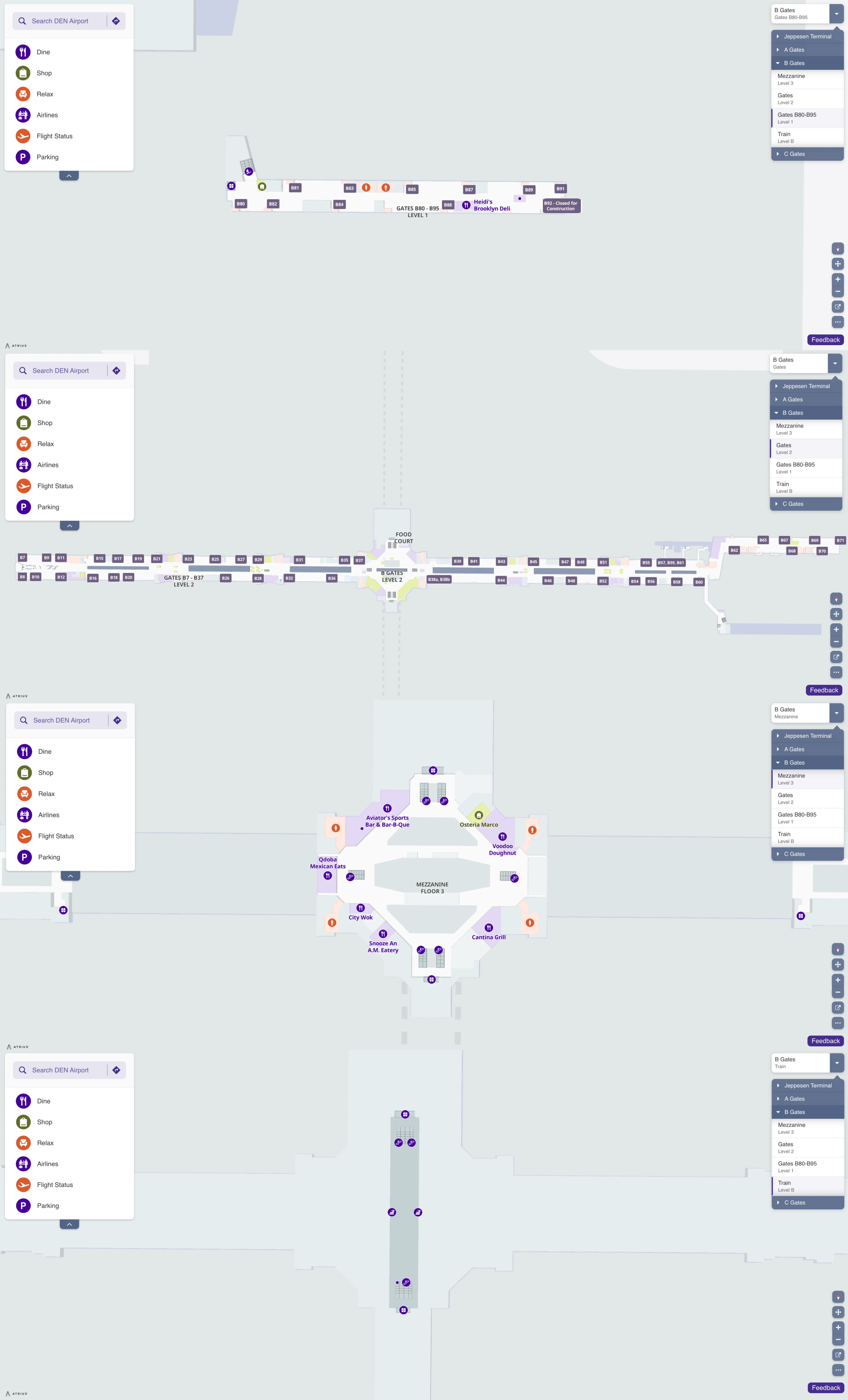 Denver International Airport Concourse B Map 2025
