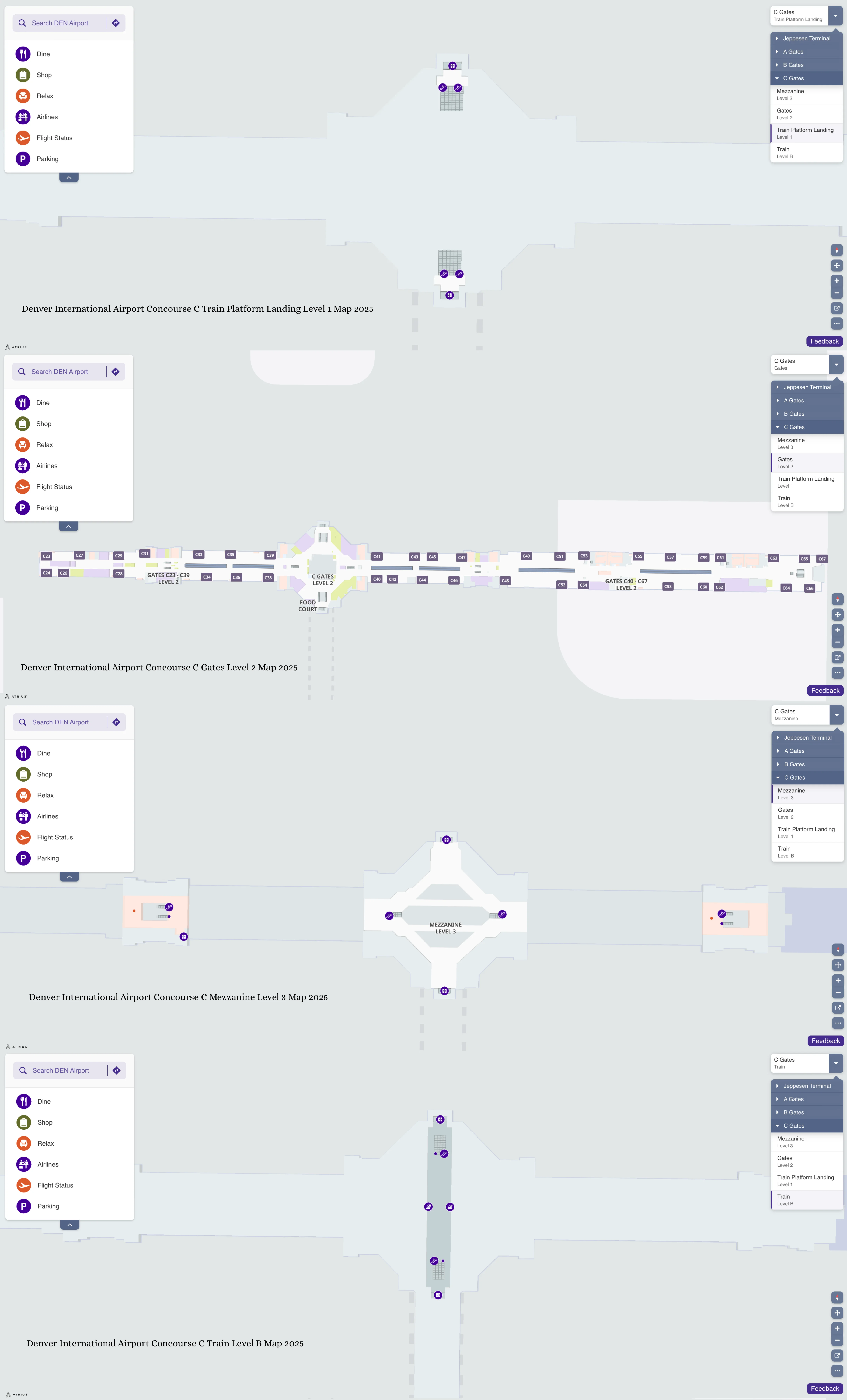 Denver International Airport Concourse C Map 2025