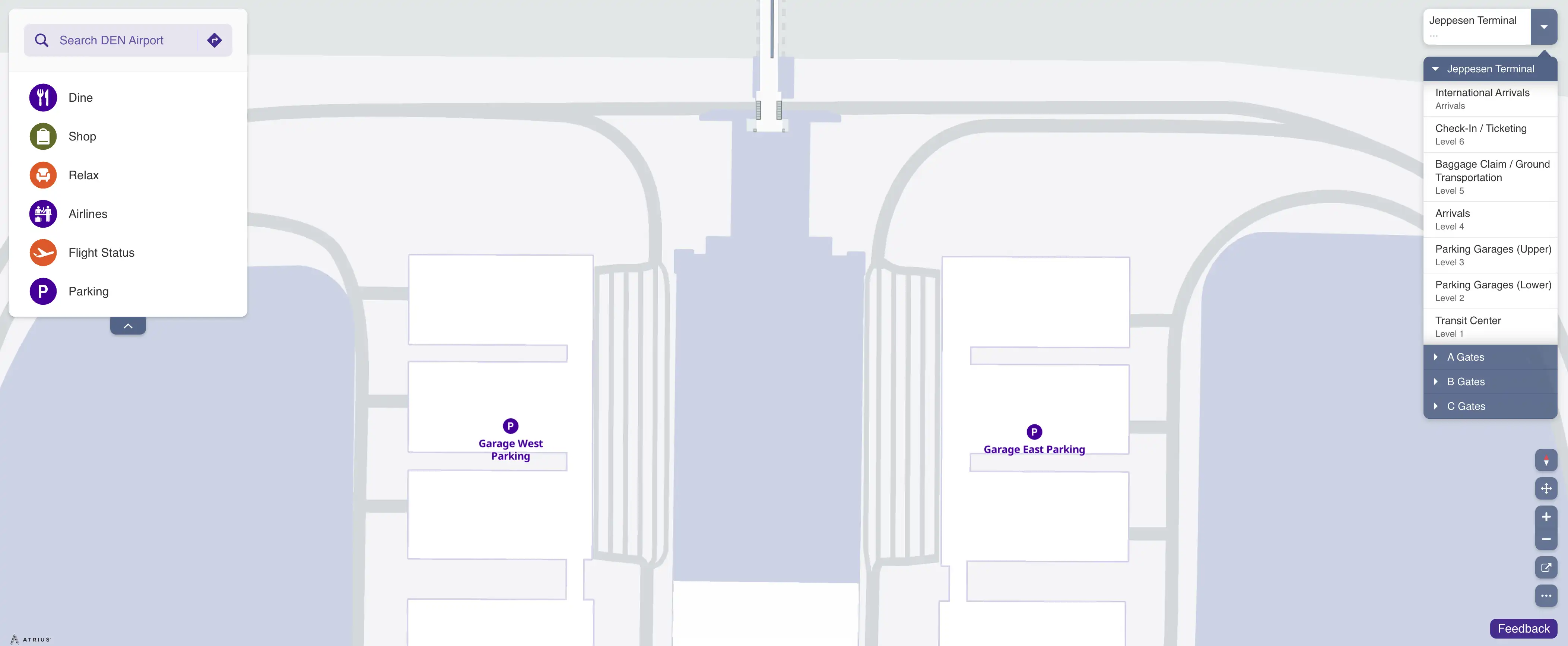 Denver International Airport Jeppesen Terminal International Arrivals Map 2025