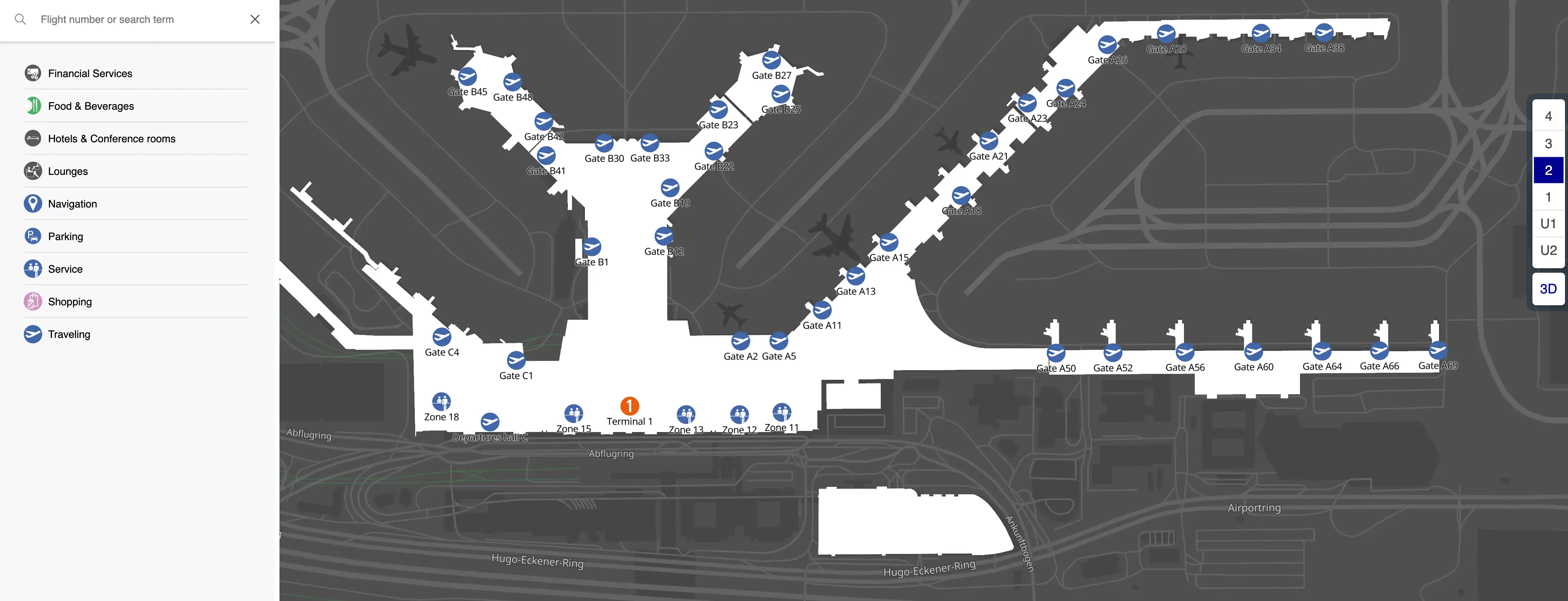 Frankfurt Airport Terminal 1 Level 2 Map 2025