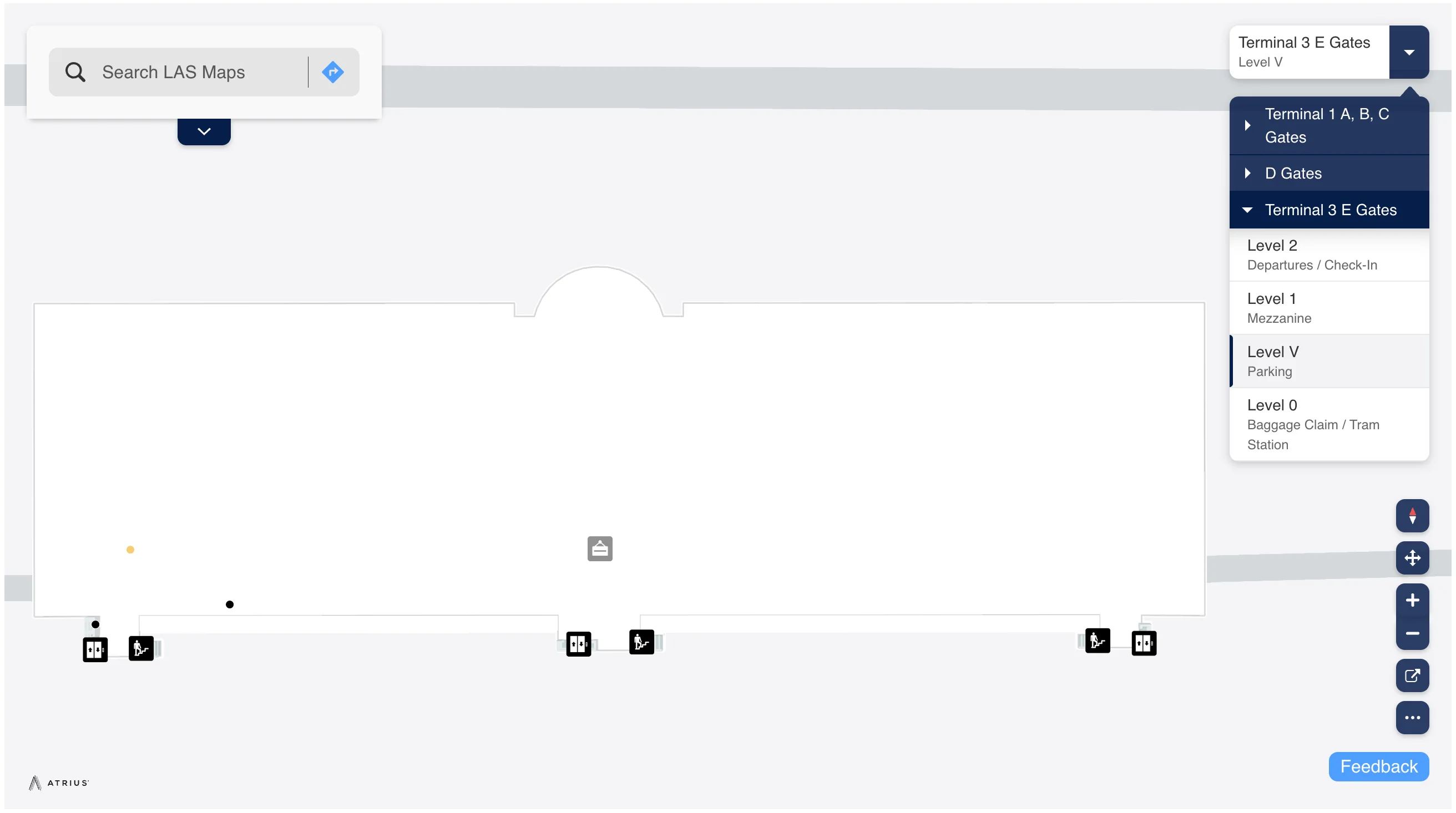 Harry Reid International Airport Terminal 3 Level 4 Parking Map 2025