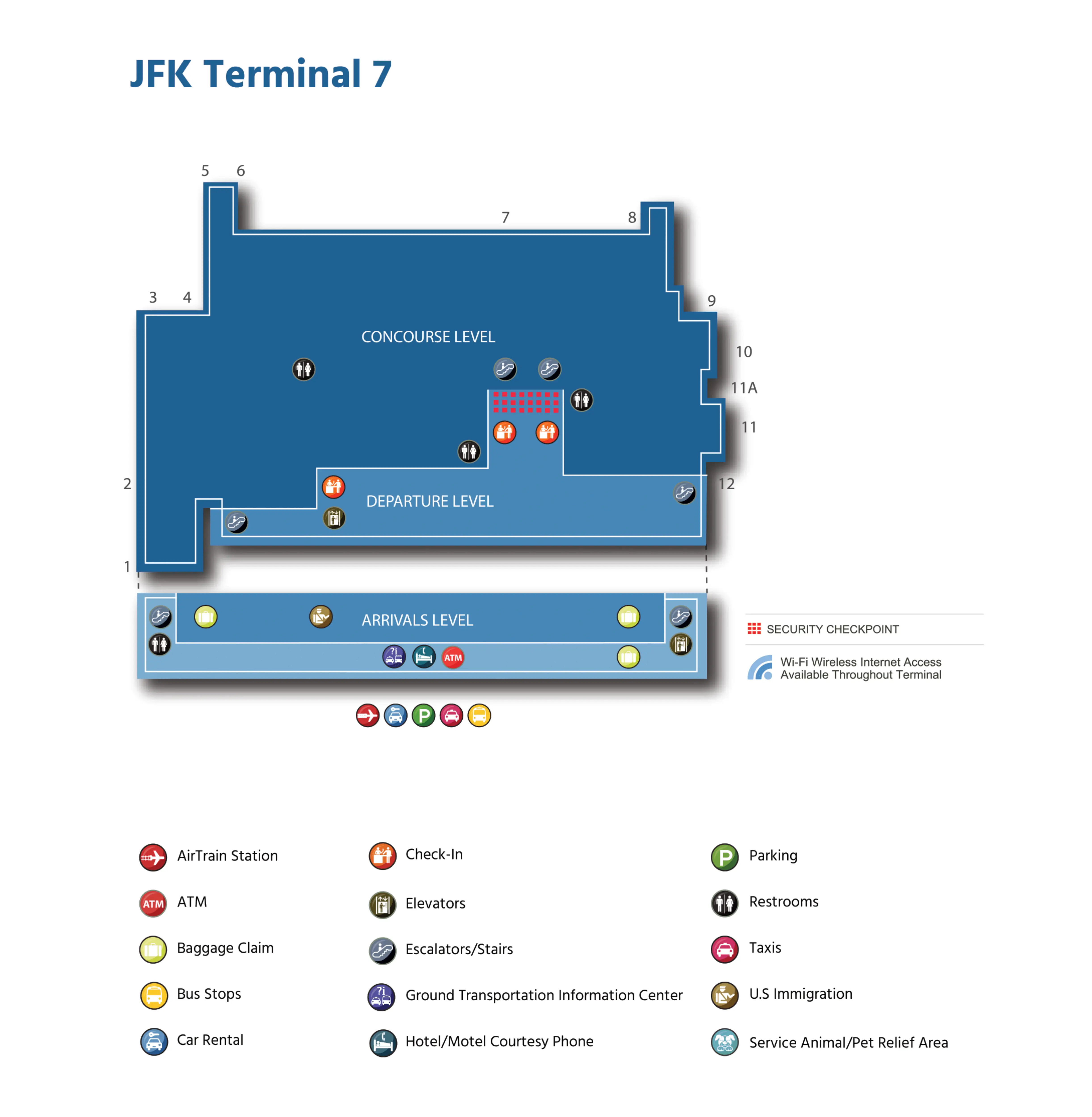 John F. Kennedy International Airport Terminal 7 Map 2025