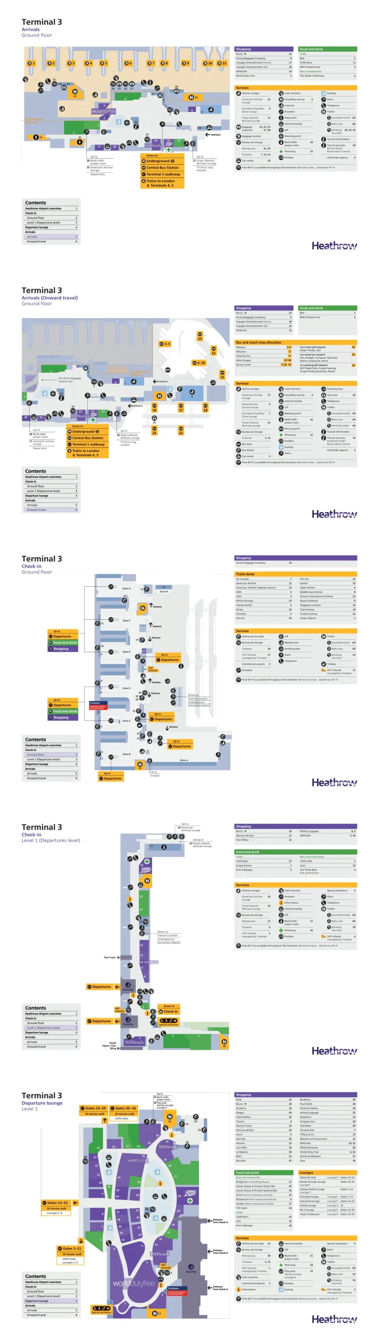 London Heathrow Airport Terminal 3 Map 2024-2025