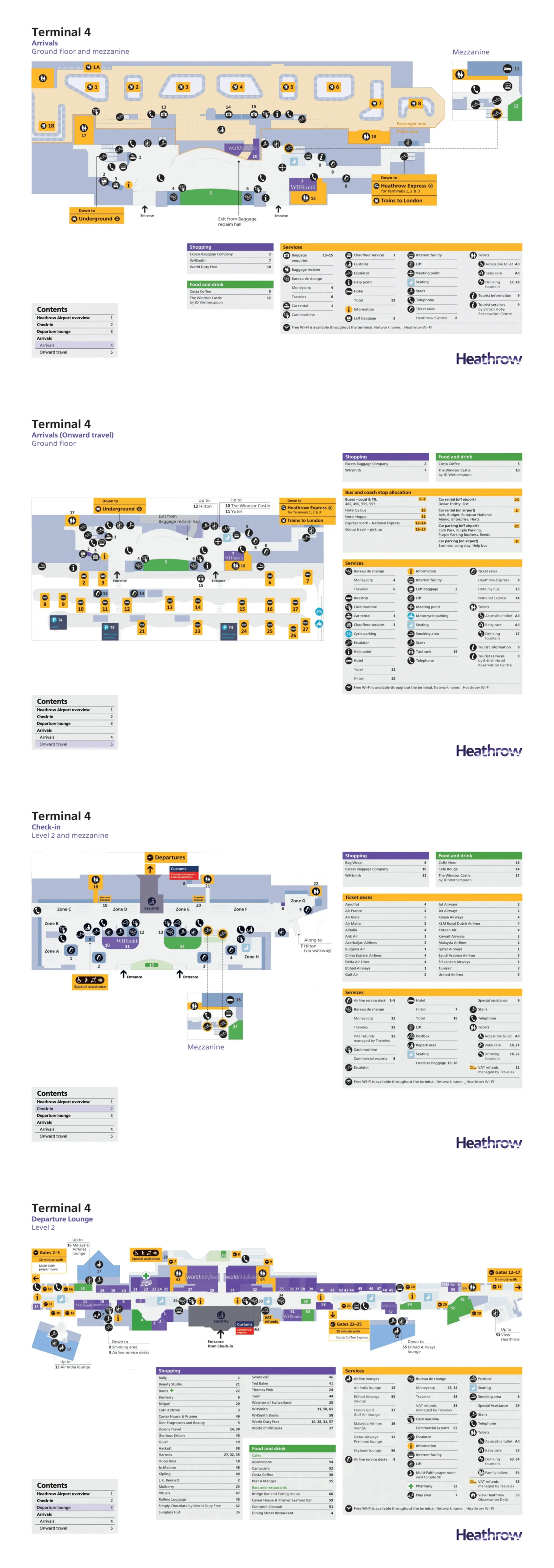 London Heathrow Airport Terminal 4 Map Most Up To Date All Maps