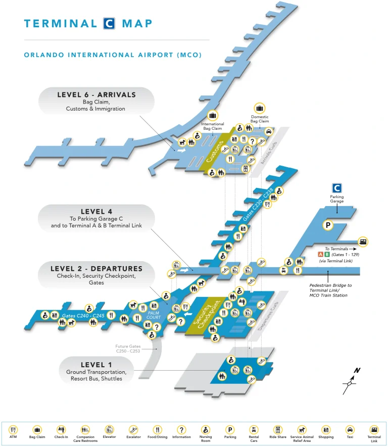 Orlando International Airport Terminal C Map 2025