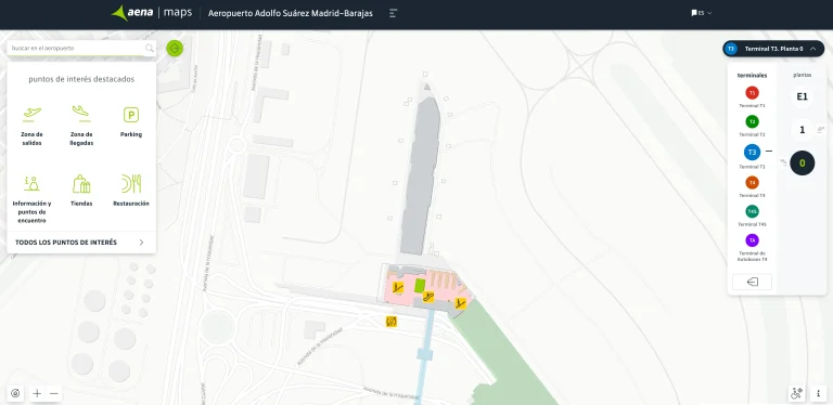 Adolfo Suárez Madrid–Barajas Airport Terminal 3 Level 0 Map 2025