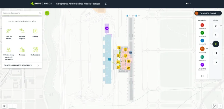 Adolfo Suárez Madrid–Barajas Airport Terminal 4 Level 0 Map 2025