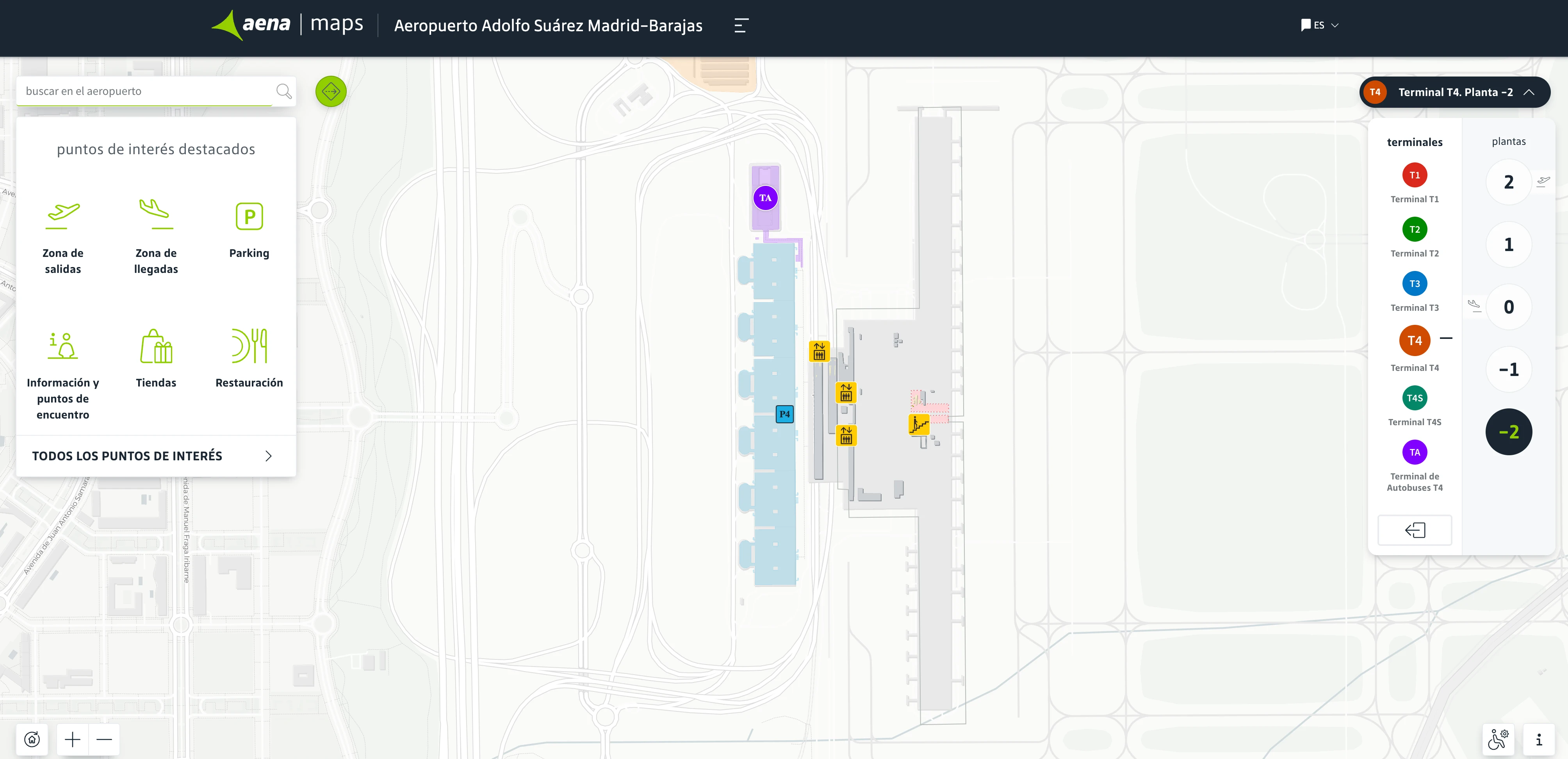 Adolfo Suárez Madrid–Barajas Airport Terminal 4 Level B2 Map 2025