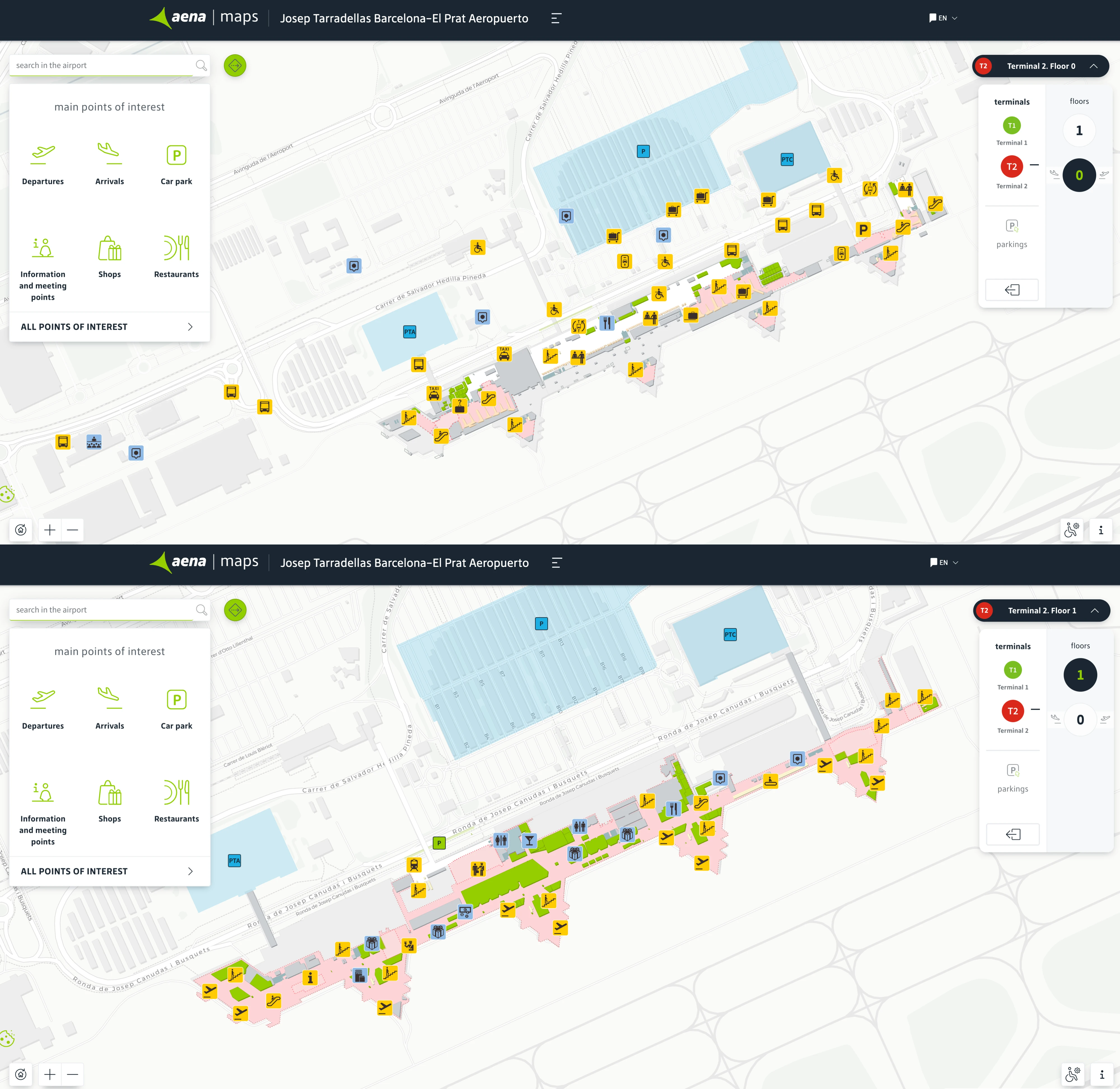 Barcelona-El Prat Airport Terminal 2 Map 2025