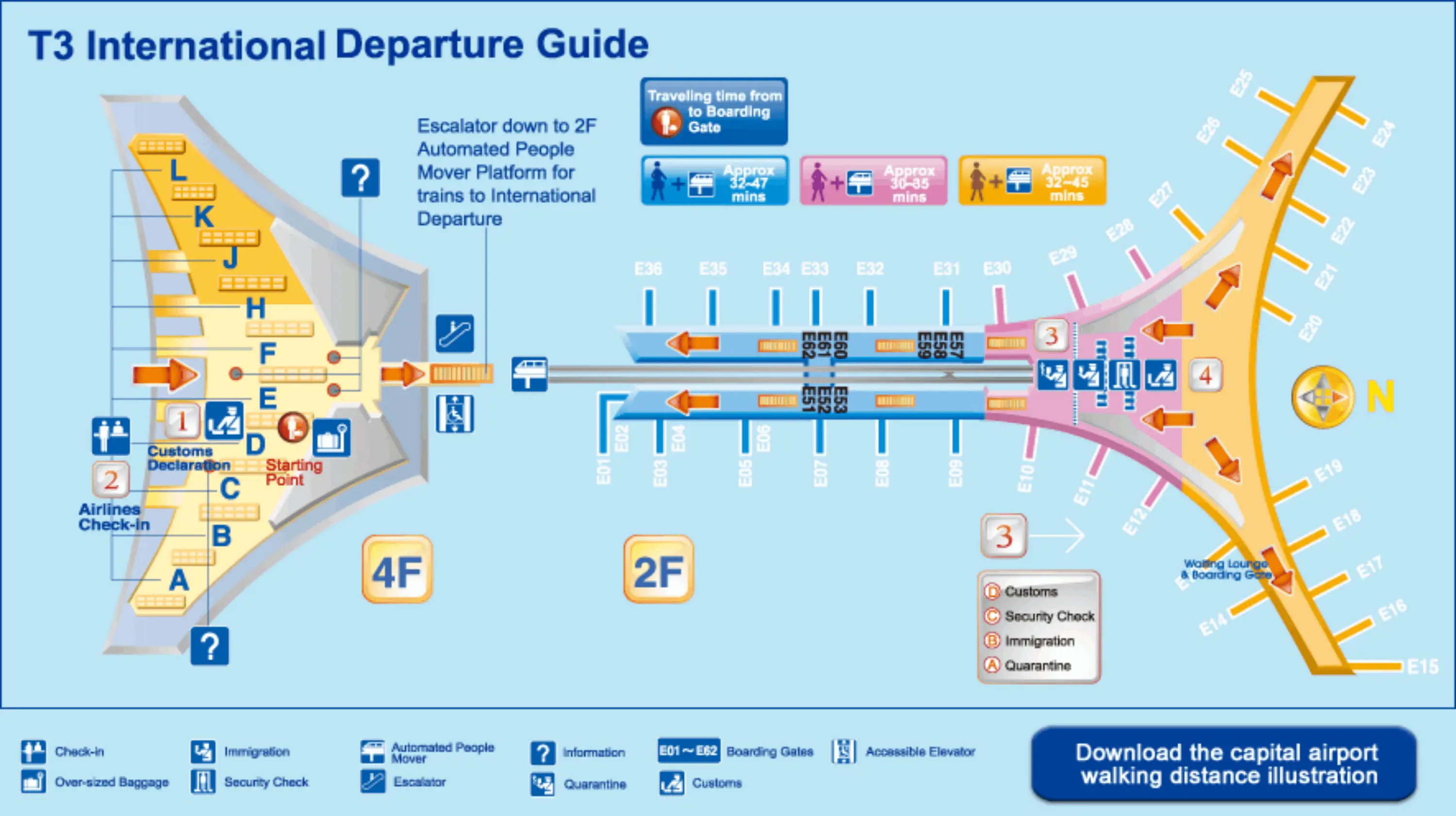 Beijing Capital International Airport Terminal 3 International Departure Map 2025