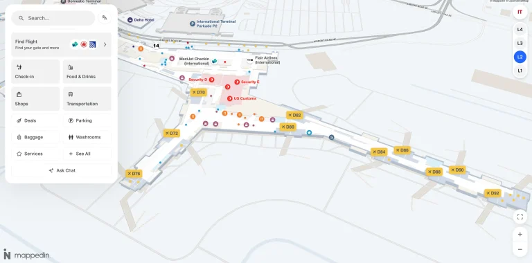 Calgary International Airport International Terminal Level 2 Map 2025