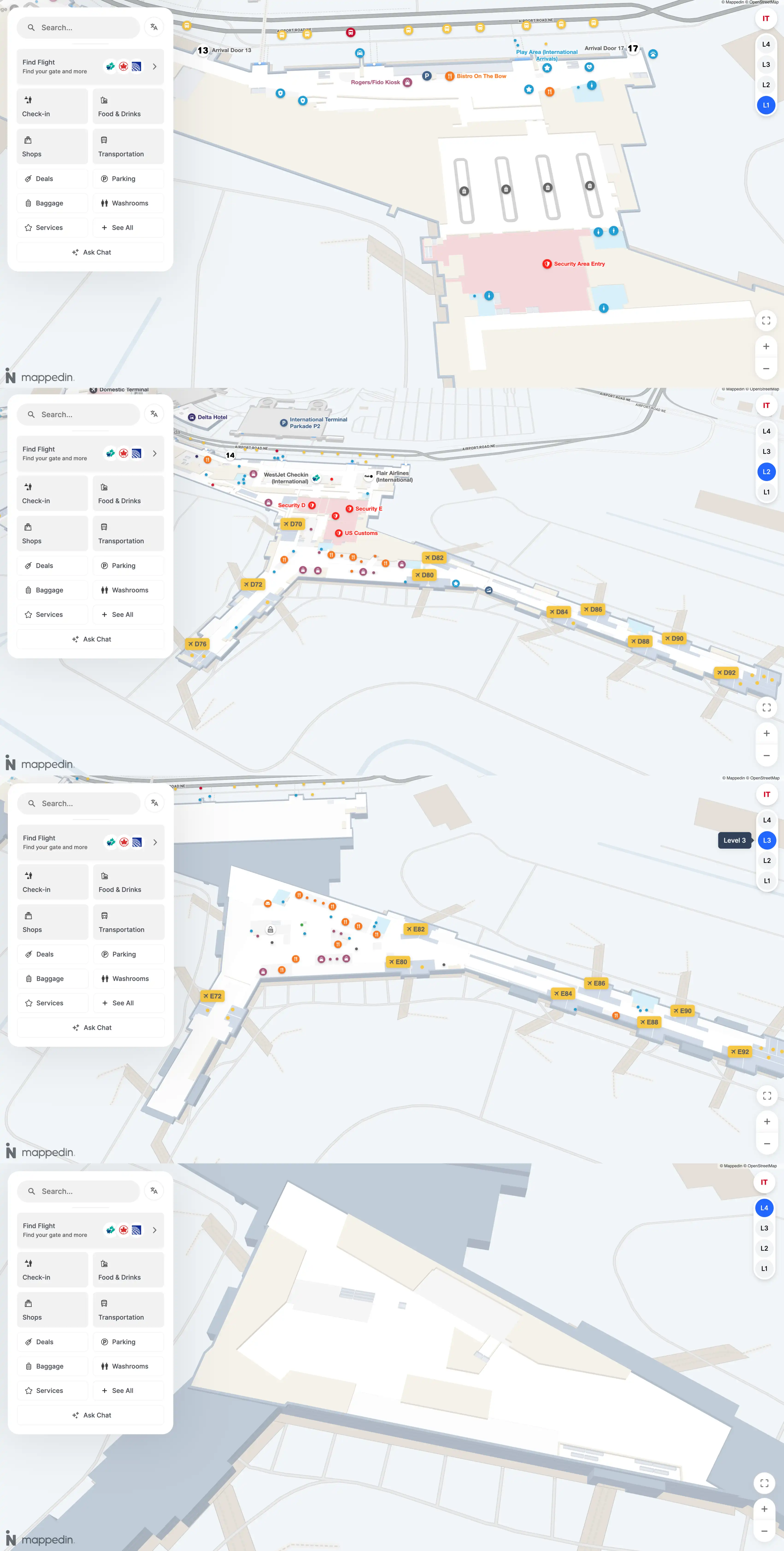 Calgary International Airport International Terminal Map 2025