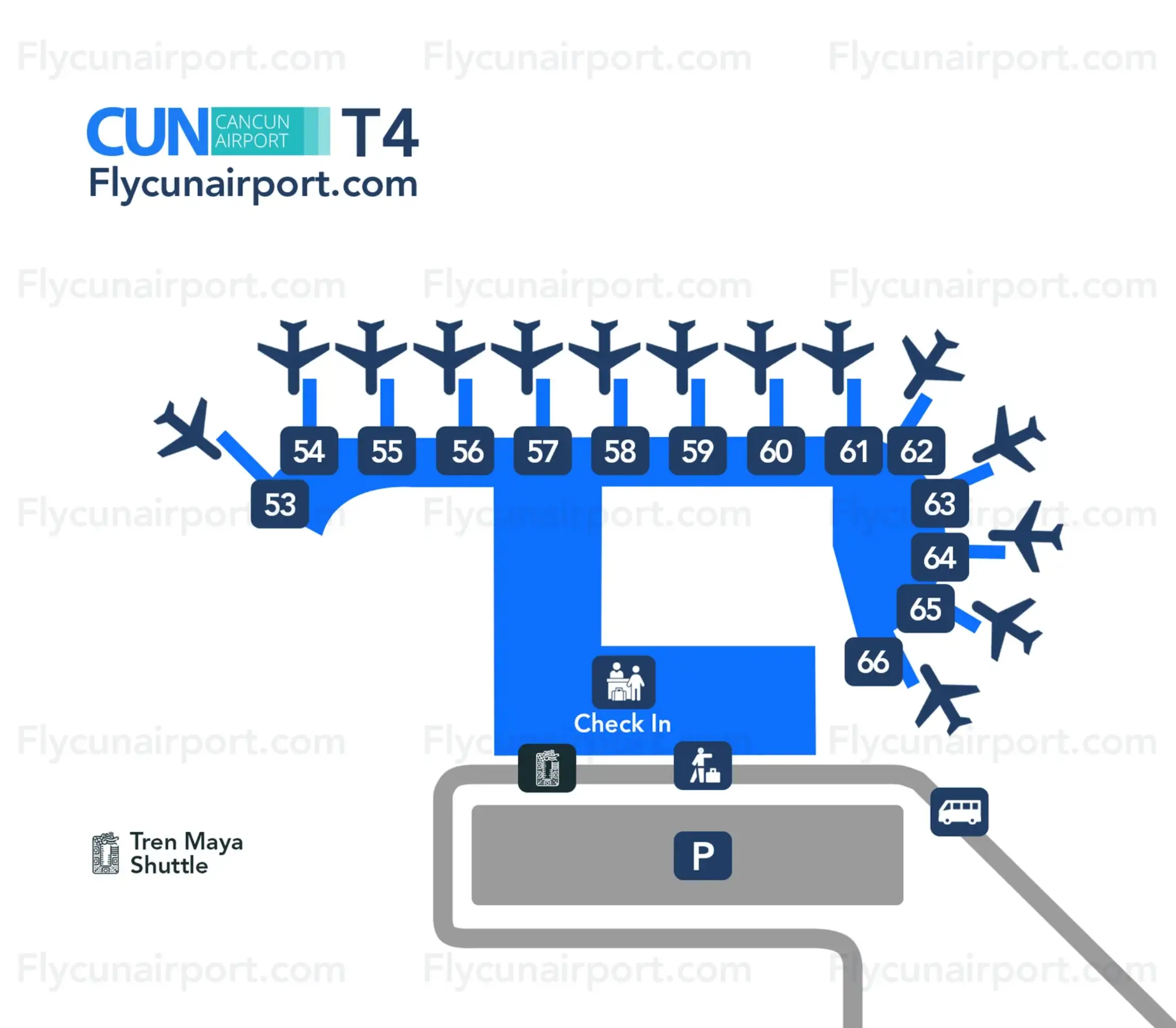 CancuÌn International Airport Terminal 4 Map 2024