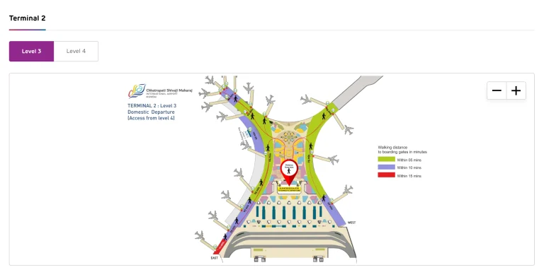 Chhatrapati Shivaji International Airport Terminal 2 Level 3 Map 2026