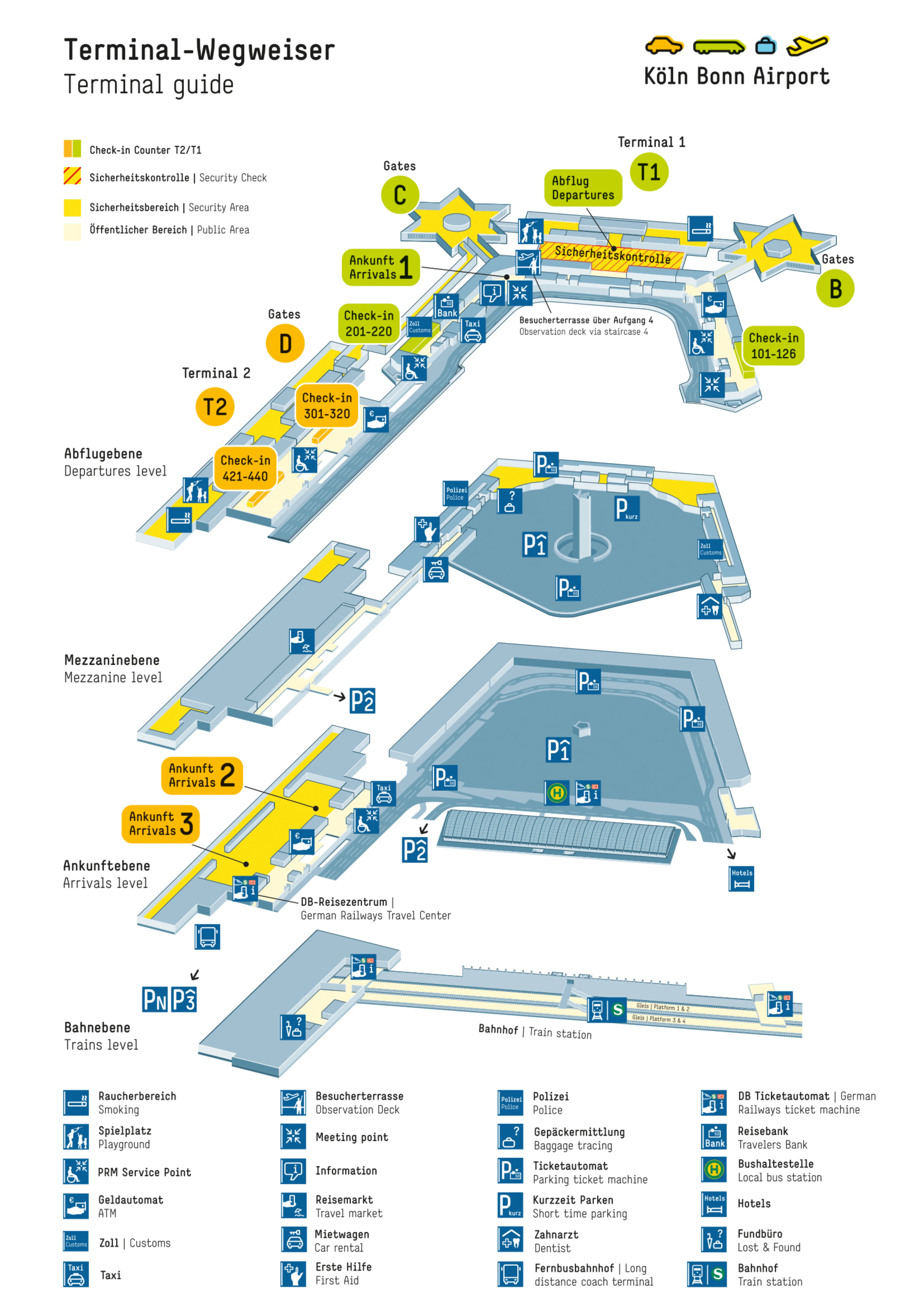 Cologne Bonn Airport Terminal 1 Map 2023-2025