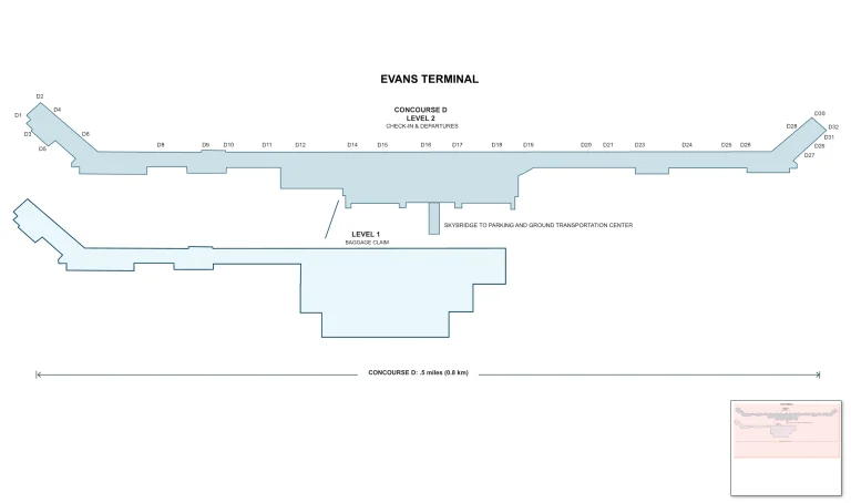 Detroit Metropolitan Airport Evans Map 2025