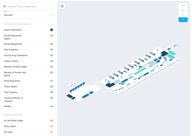 Don Mueang International Airport Terminal 1 Level 1 Map 2026