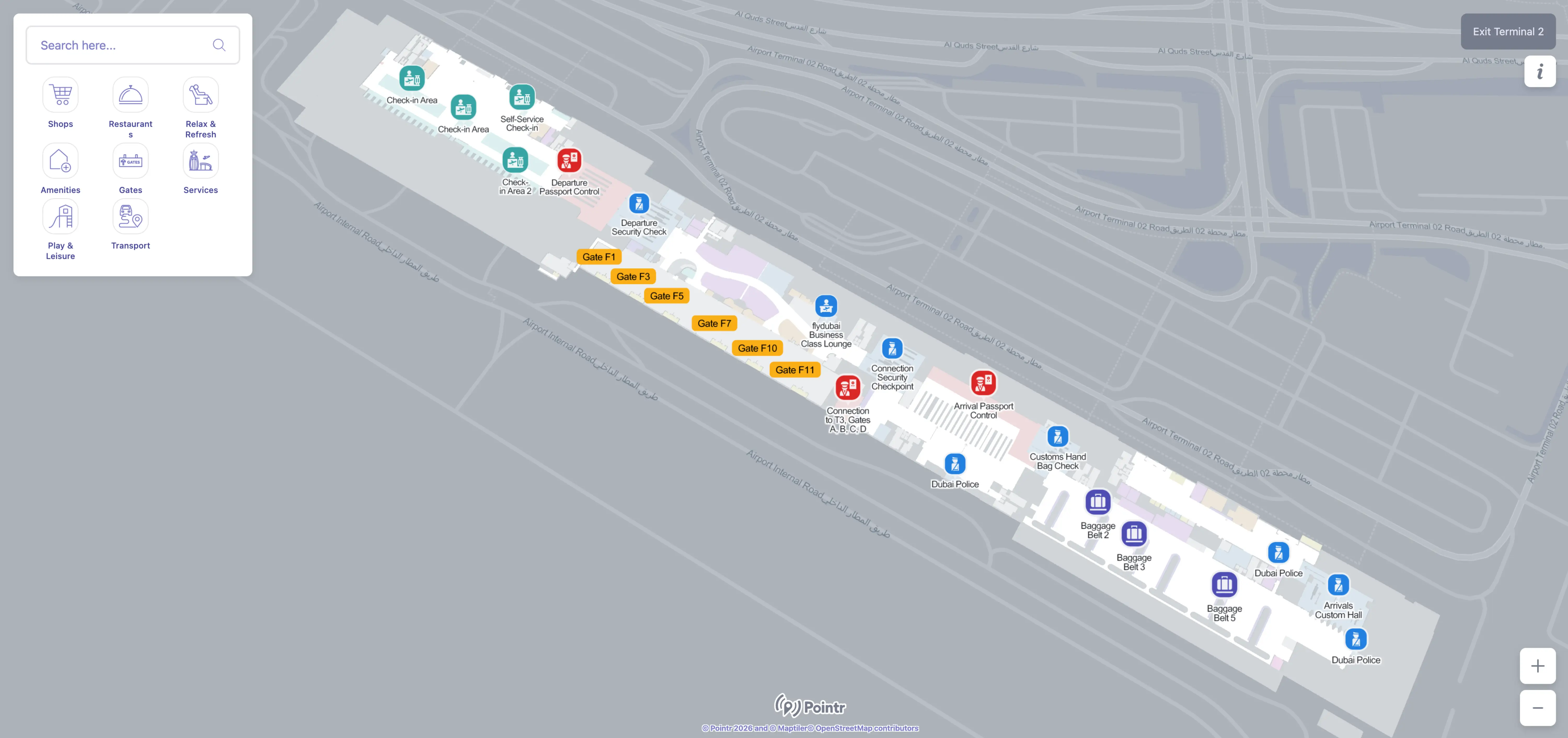 Dubai International Airport Terminal 2 Map 2025