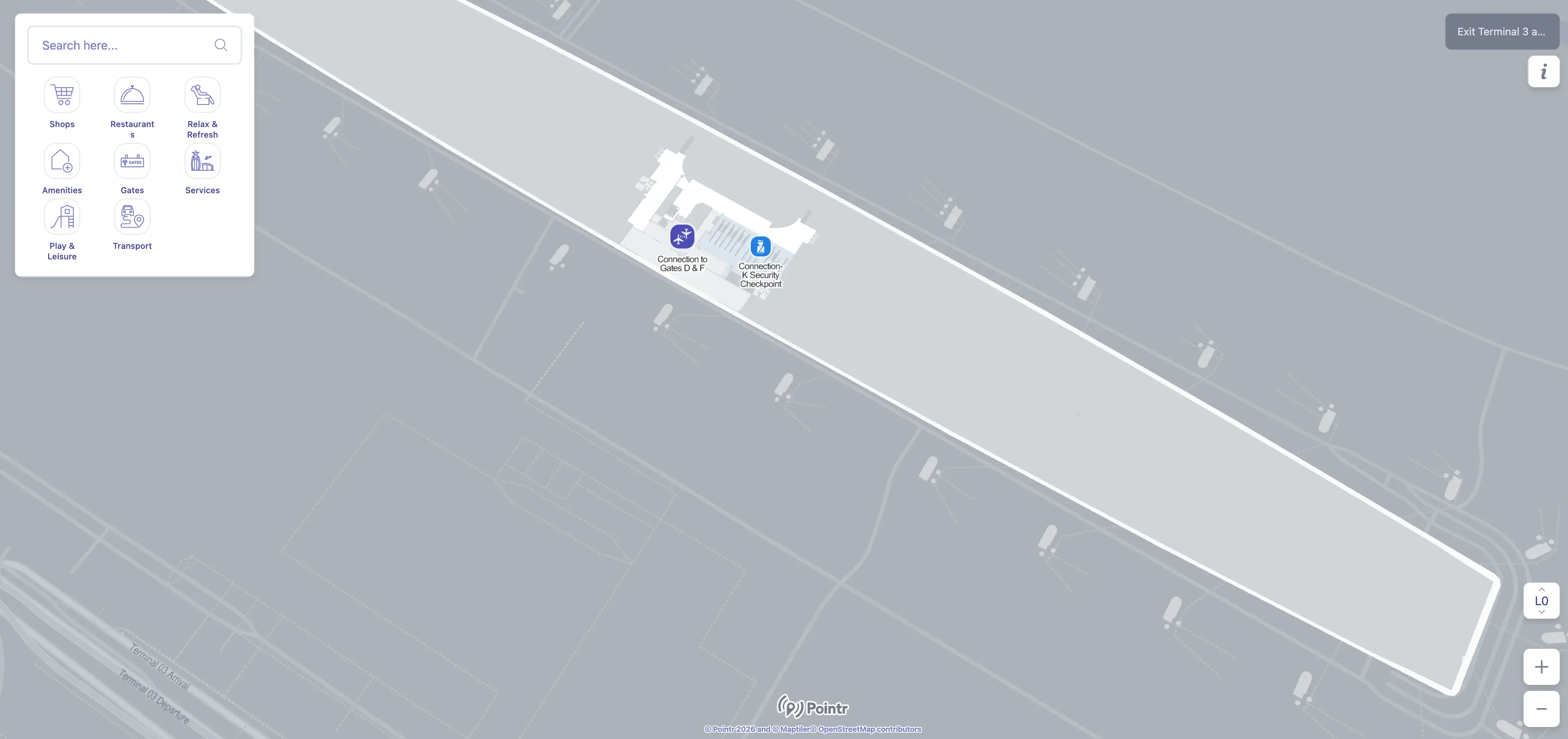 Dubai International Airport Terminal 3 Level 0 Connection Floor Map 2025
