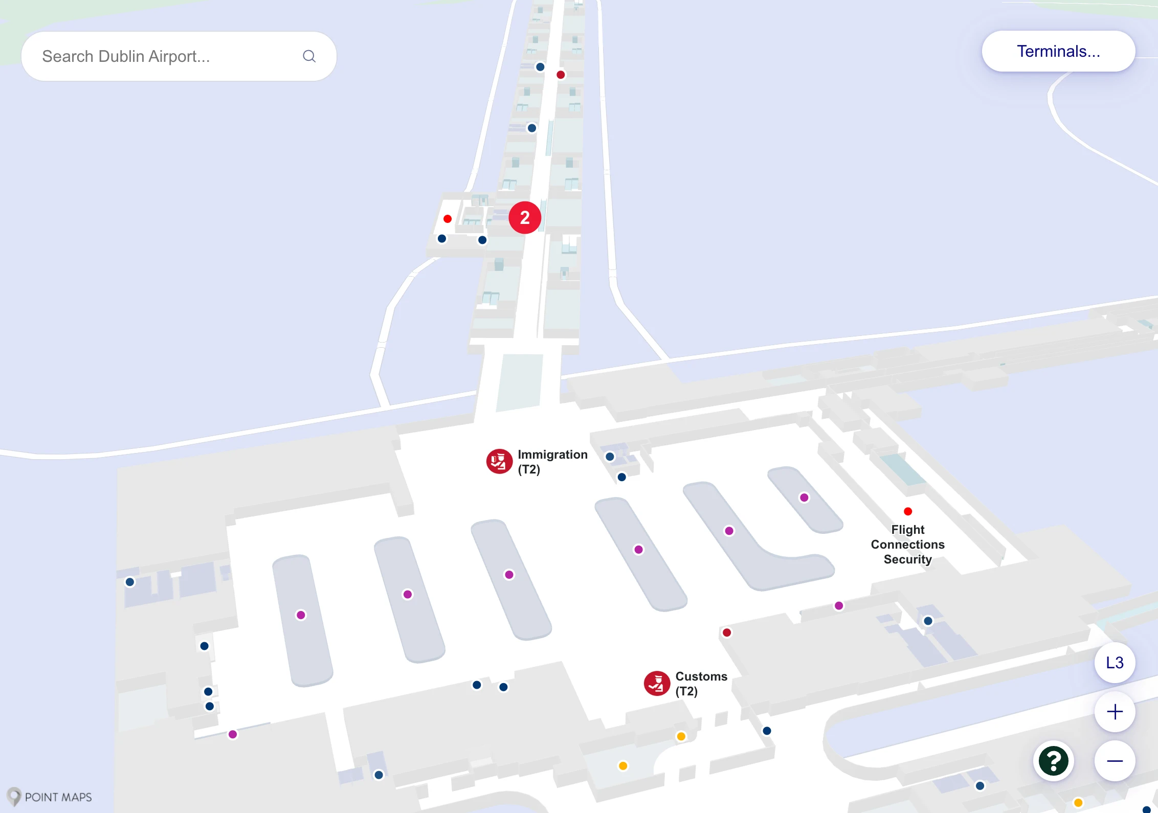 Dublin Airport Terminal 2 Level 3 Map 2025