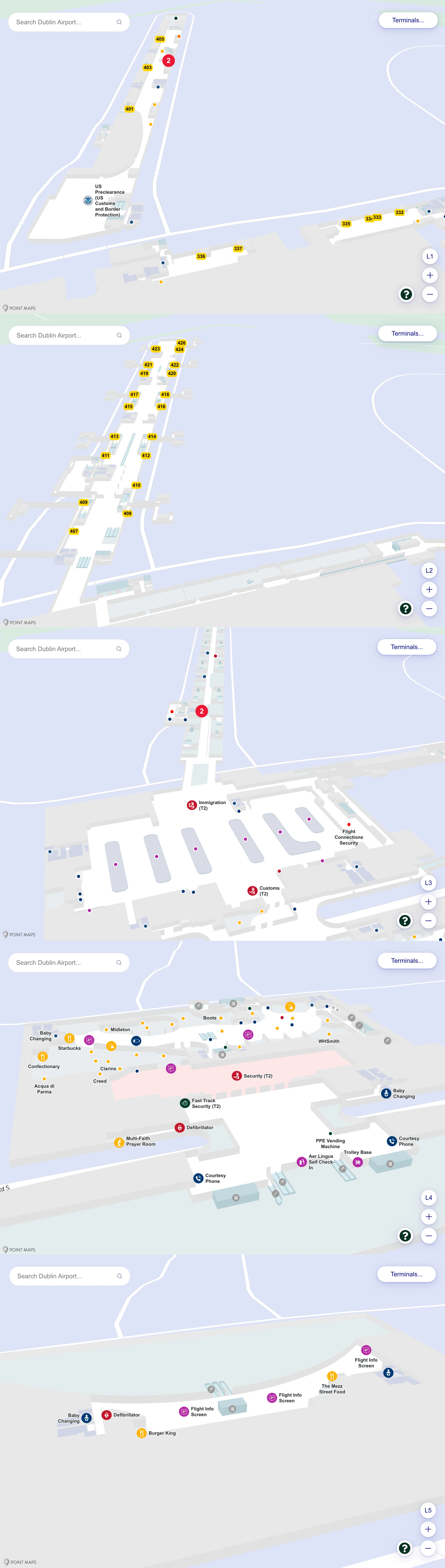 Dublin Airport Terminal 2 Map 2025