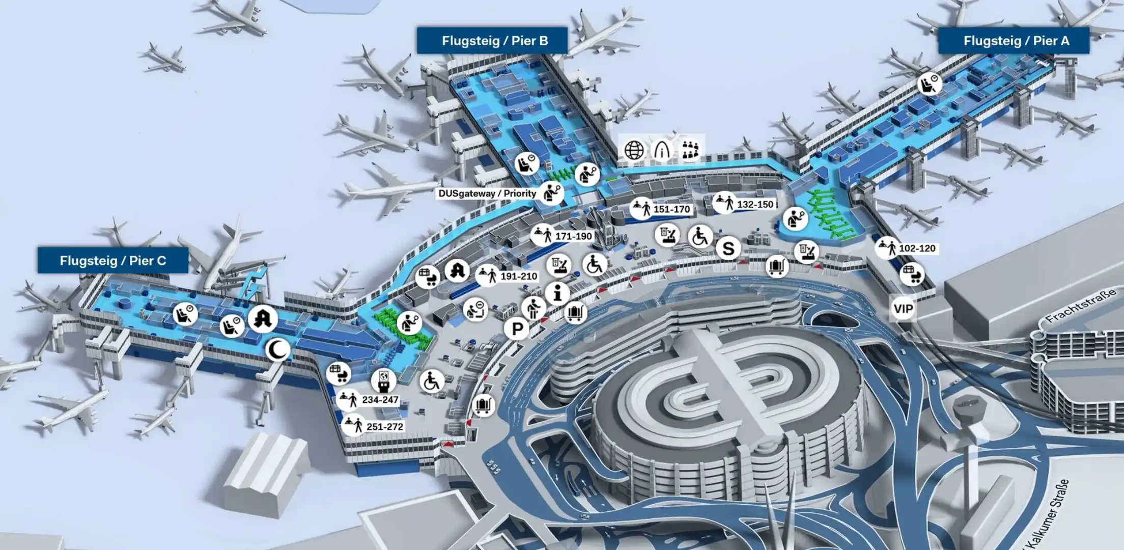 Düsseldorf Airport Terminal C Departures Map 2025