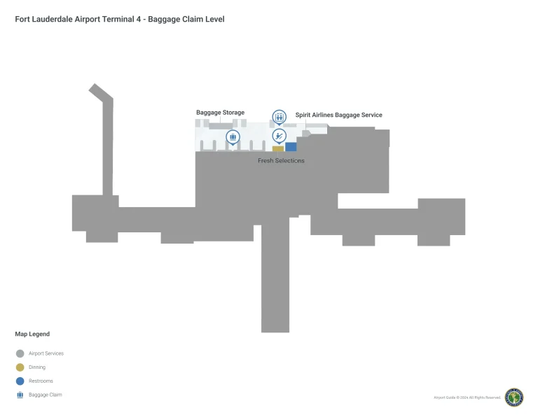 Fort Lauderdale Hollywood International Airport Terminal 4 Baggage Claim Map 2025