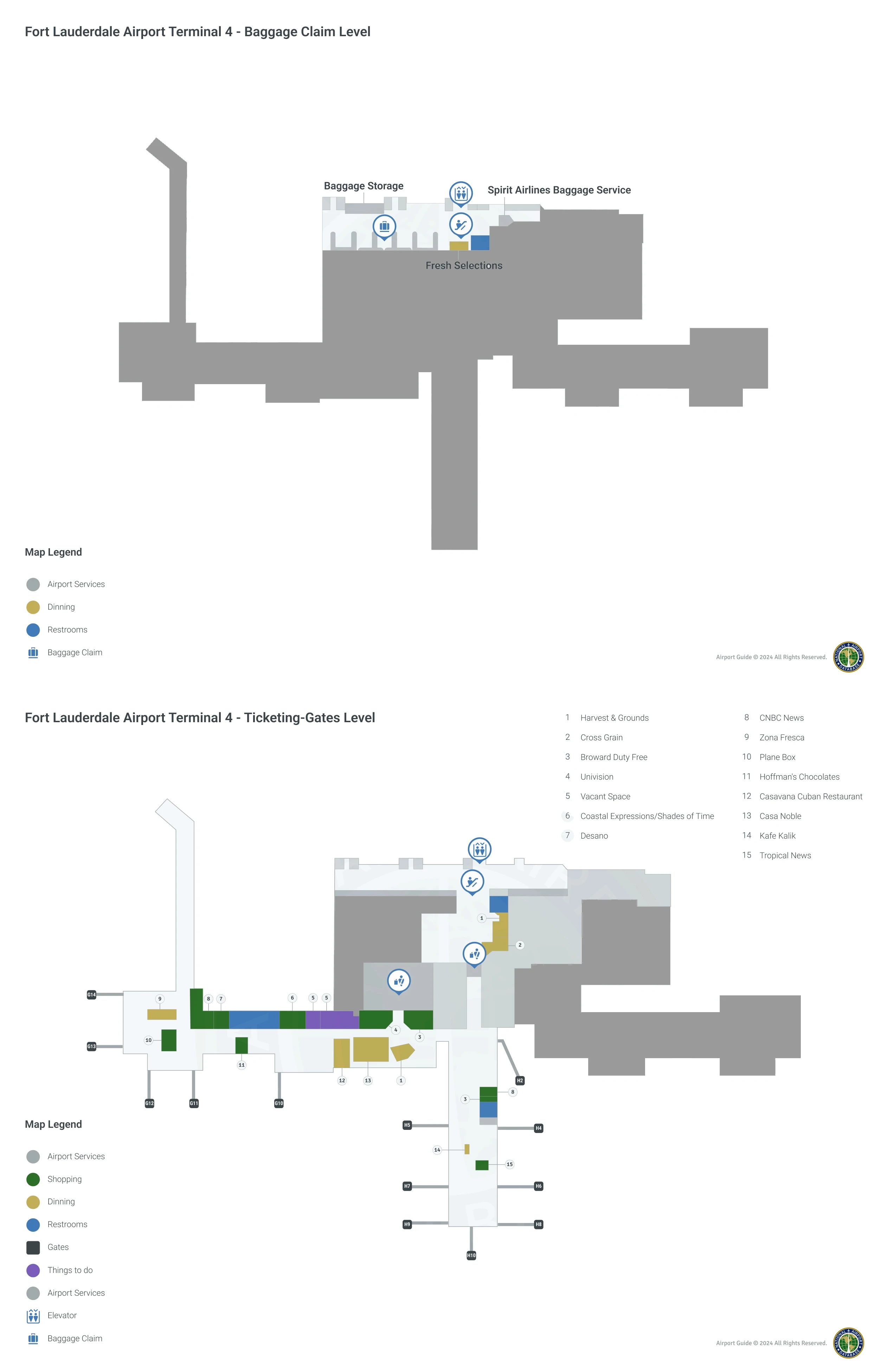 Fort Lauderdale Hollywood International Airport Terminal 4 Map 2025