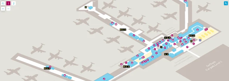 Glasgow Airport Terminal 2 First Floor Map 2025