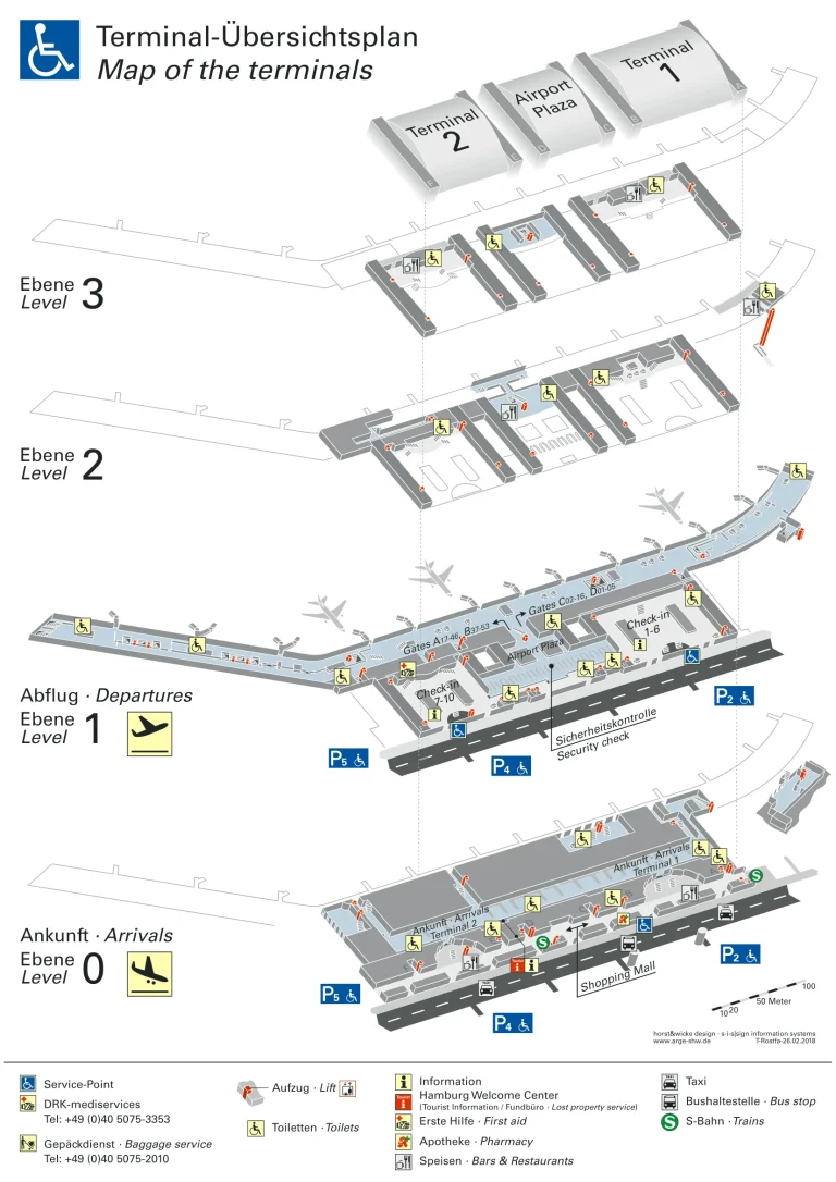 Hamburg Helmut Schmidt Airport Terminal 2 Map 2026