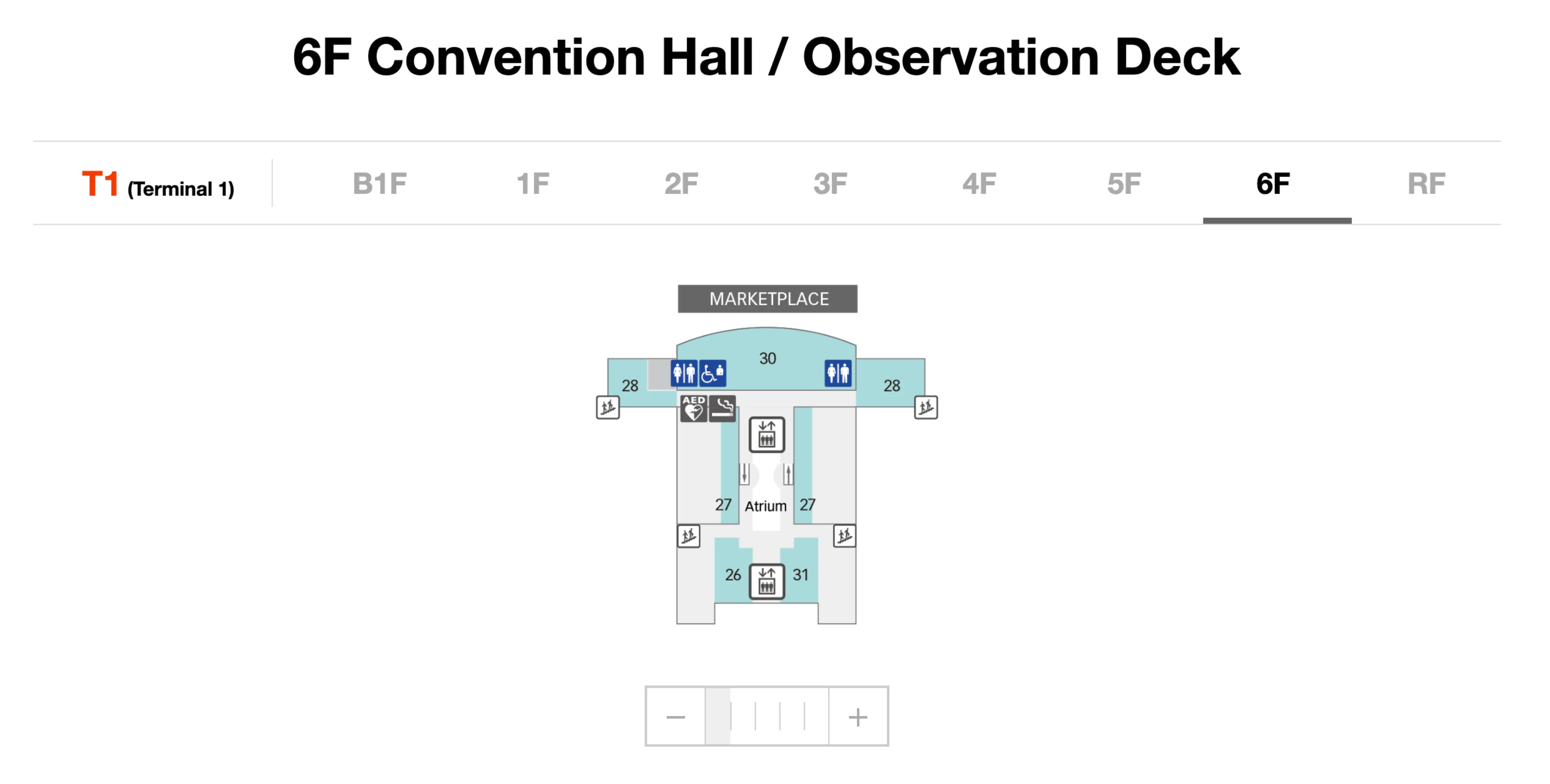 Haneda International Airport Terminal 1 6F Convention Hall and Observation Deck Map 2026