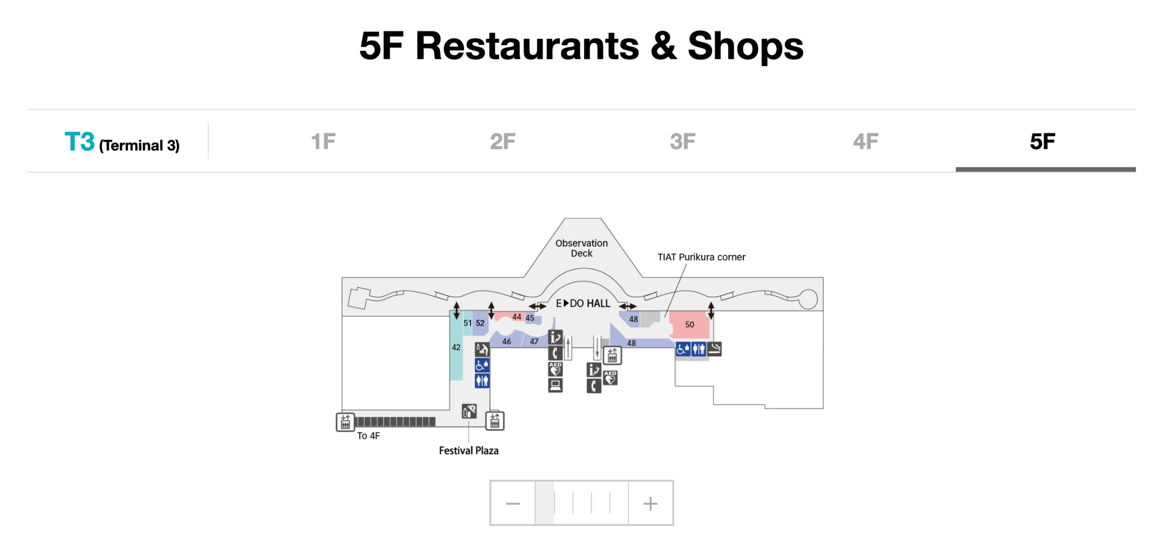 Haneda International Airport Terminal 3 5F Restaurants and Shops Map 2026