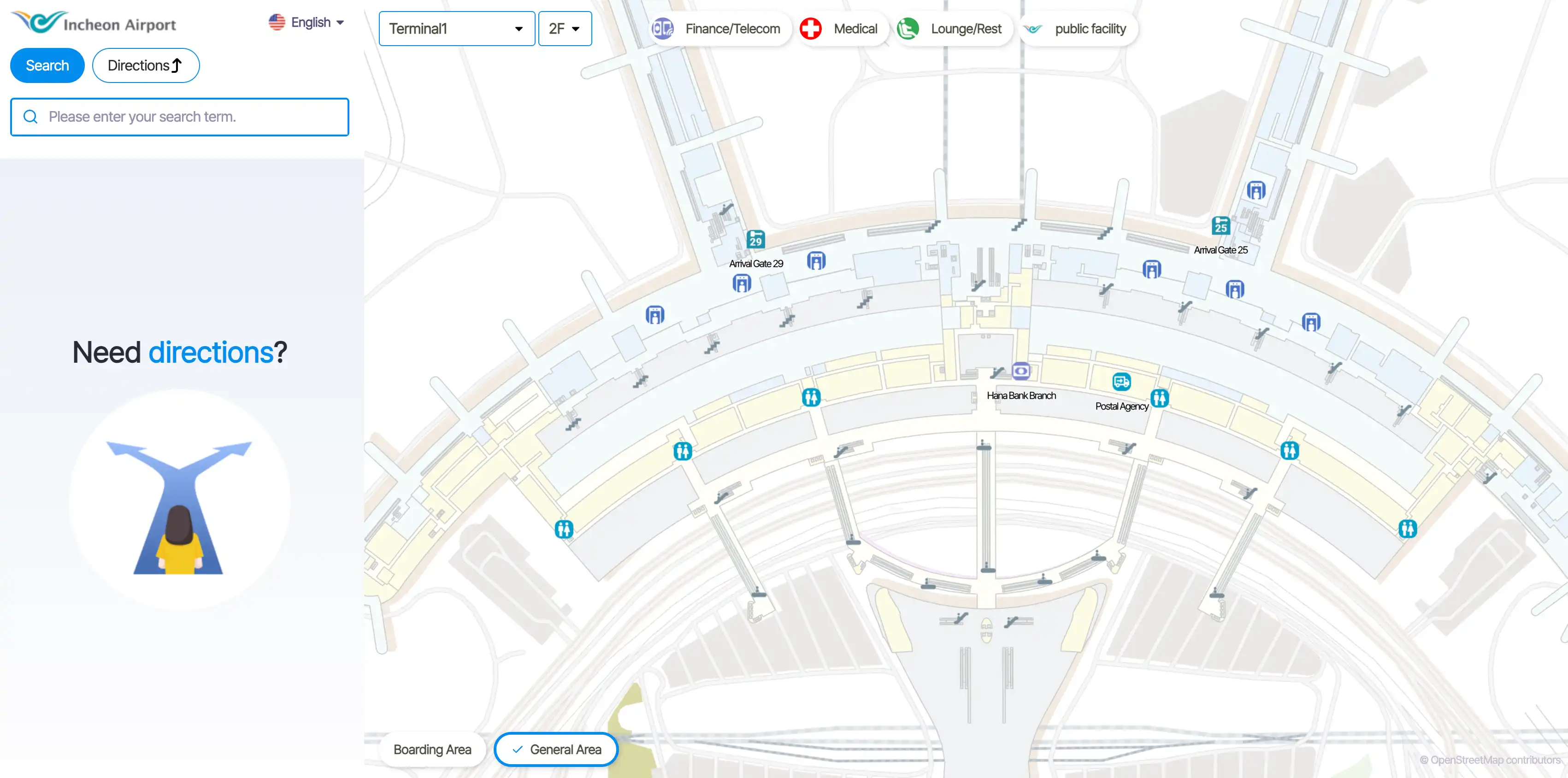 Incheon International Airport Terminal 1 Level 2F Map 2025