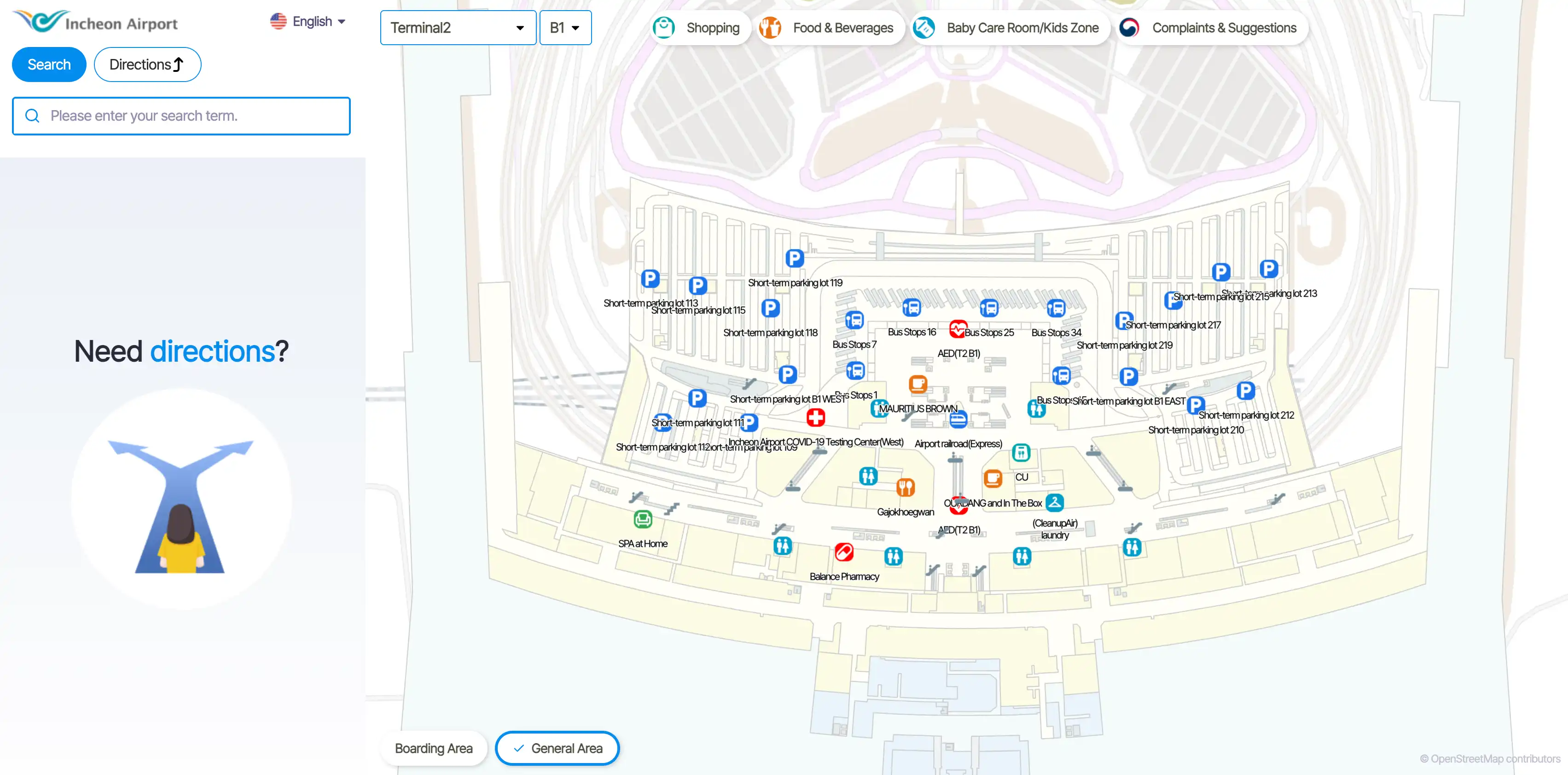 Incheon International Airport Terminal 2 Level B1 Map 2025