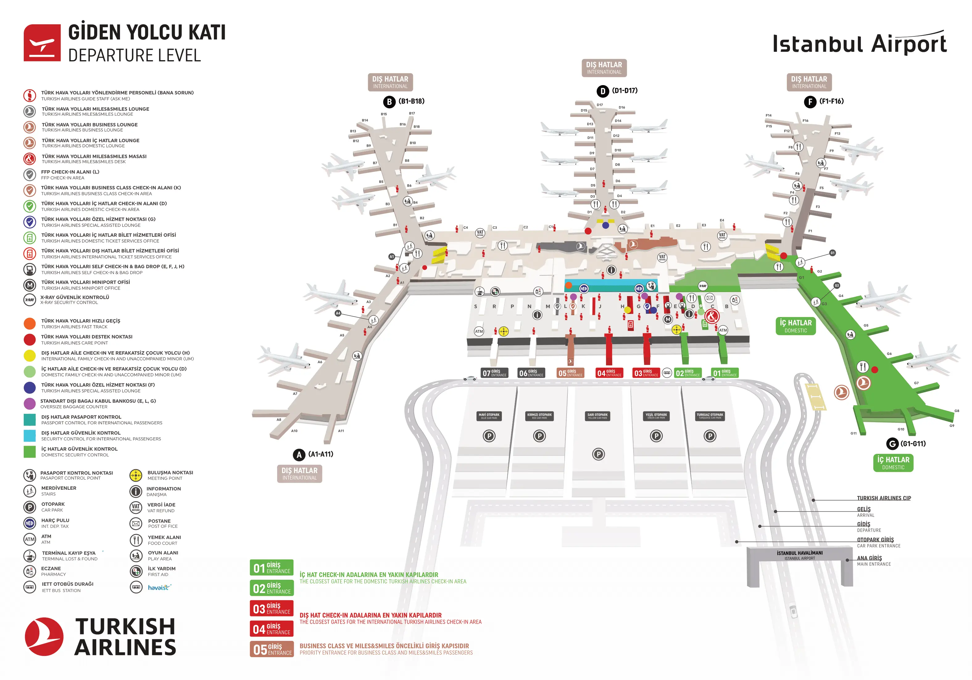 Istanbul Atatürk Airport Terminal 1 Departure Map 2025