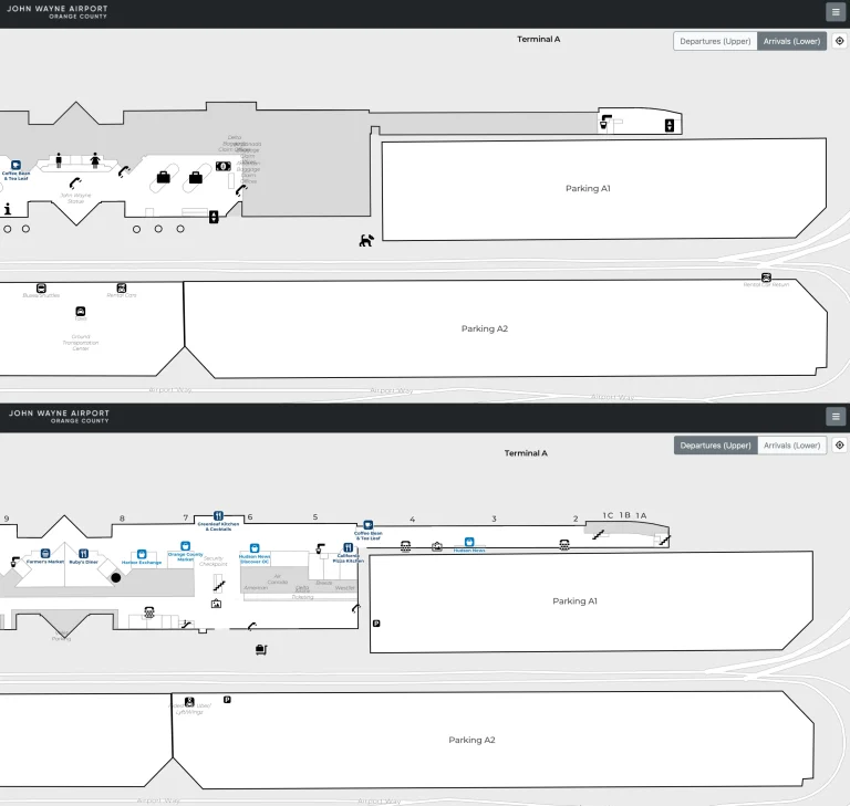 John Wayne Airport Terminal A Map 2025