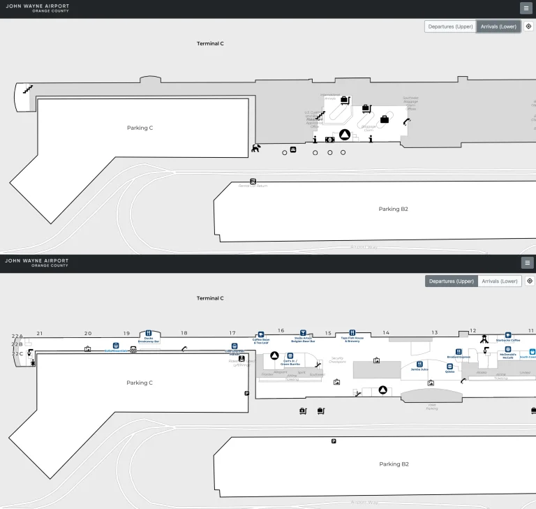 John Wayne Airport Terminal C Map 2025