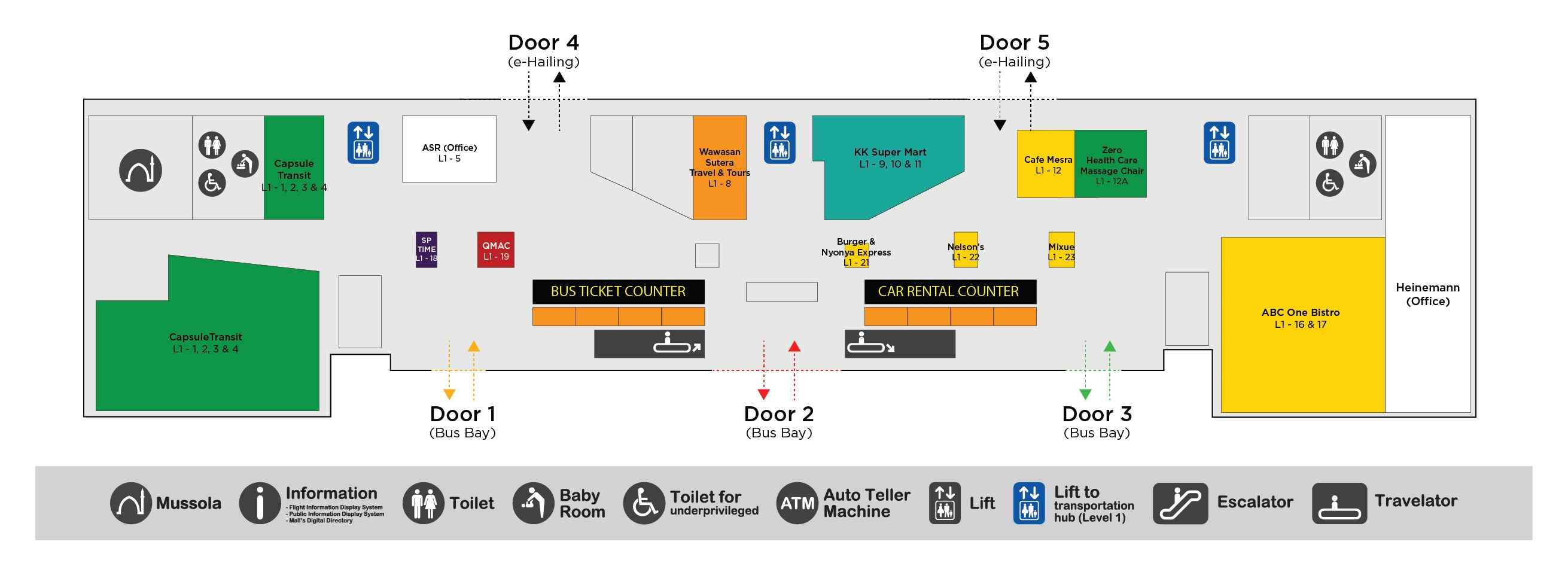 Kuala Lumpur International Airport Terminal 2 Level 1 Map 2025